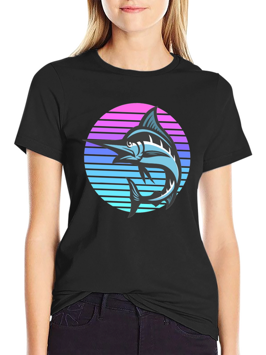 Retro Marlin Graphic Tee - Vintage Style