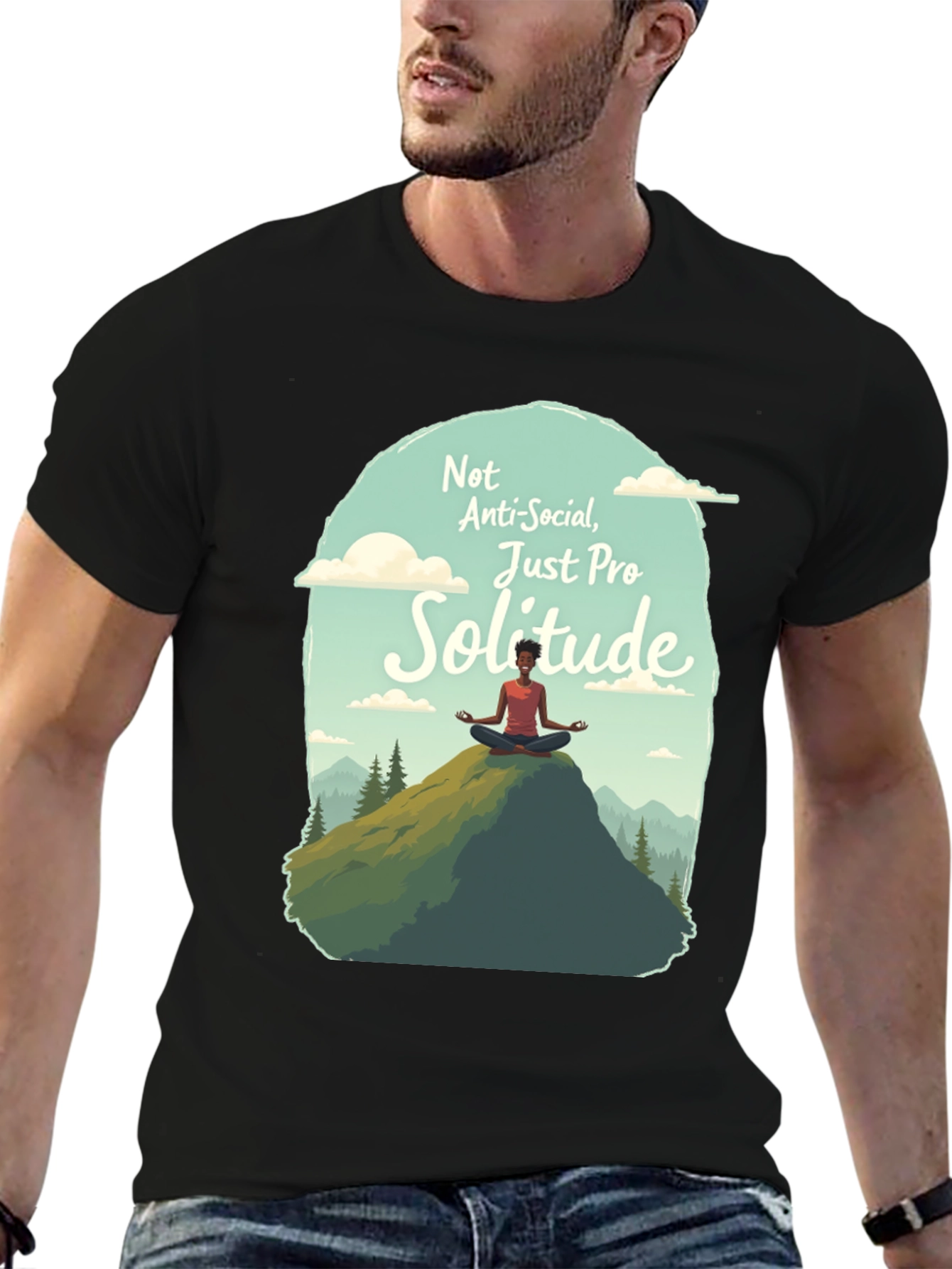 Pro Solitude T-Shirt - Anti-Social Graphic Tee