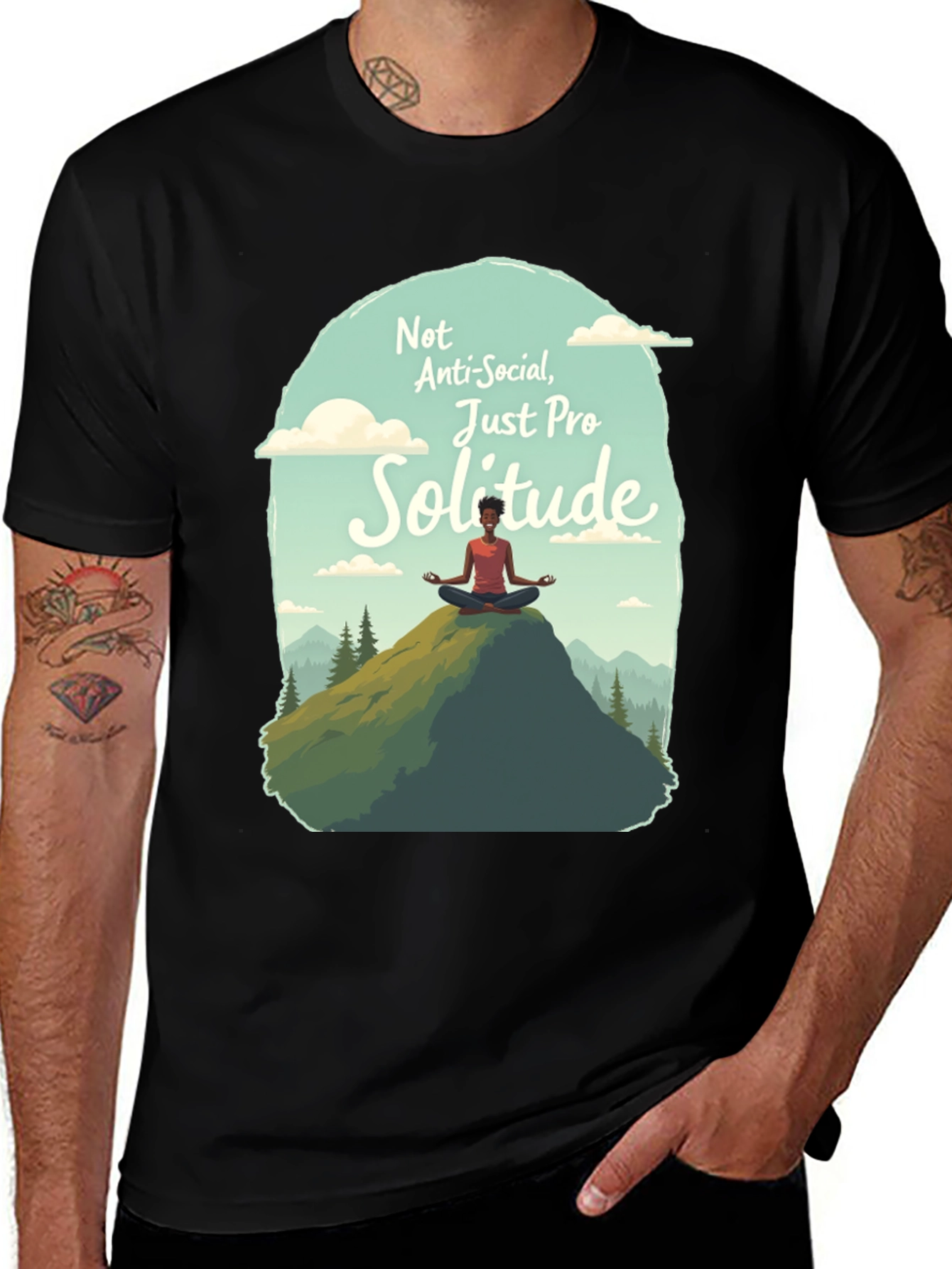 Pro Solitude T-Shirt - Anti-Social Graphic Tee