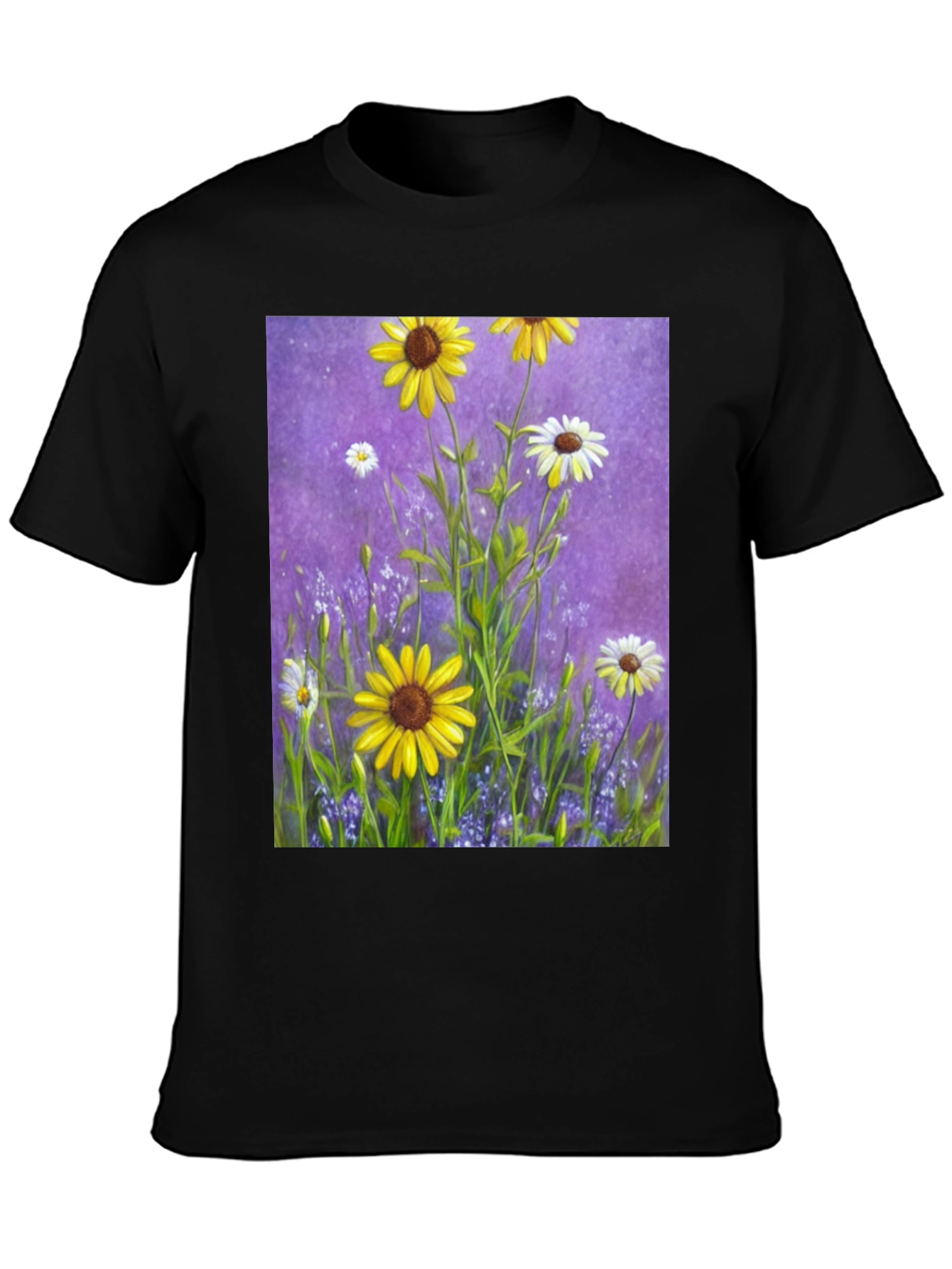 Floral Garden T-Shirt: Vibrant Sunflower Meadow Design