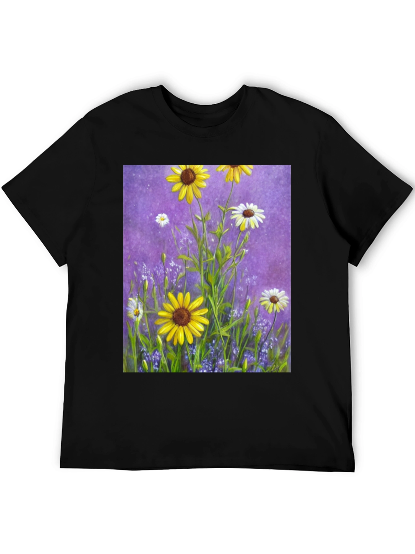 Floral Garden T-Shirt: Vibrant Sunflower Meadow Design
