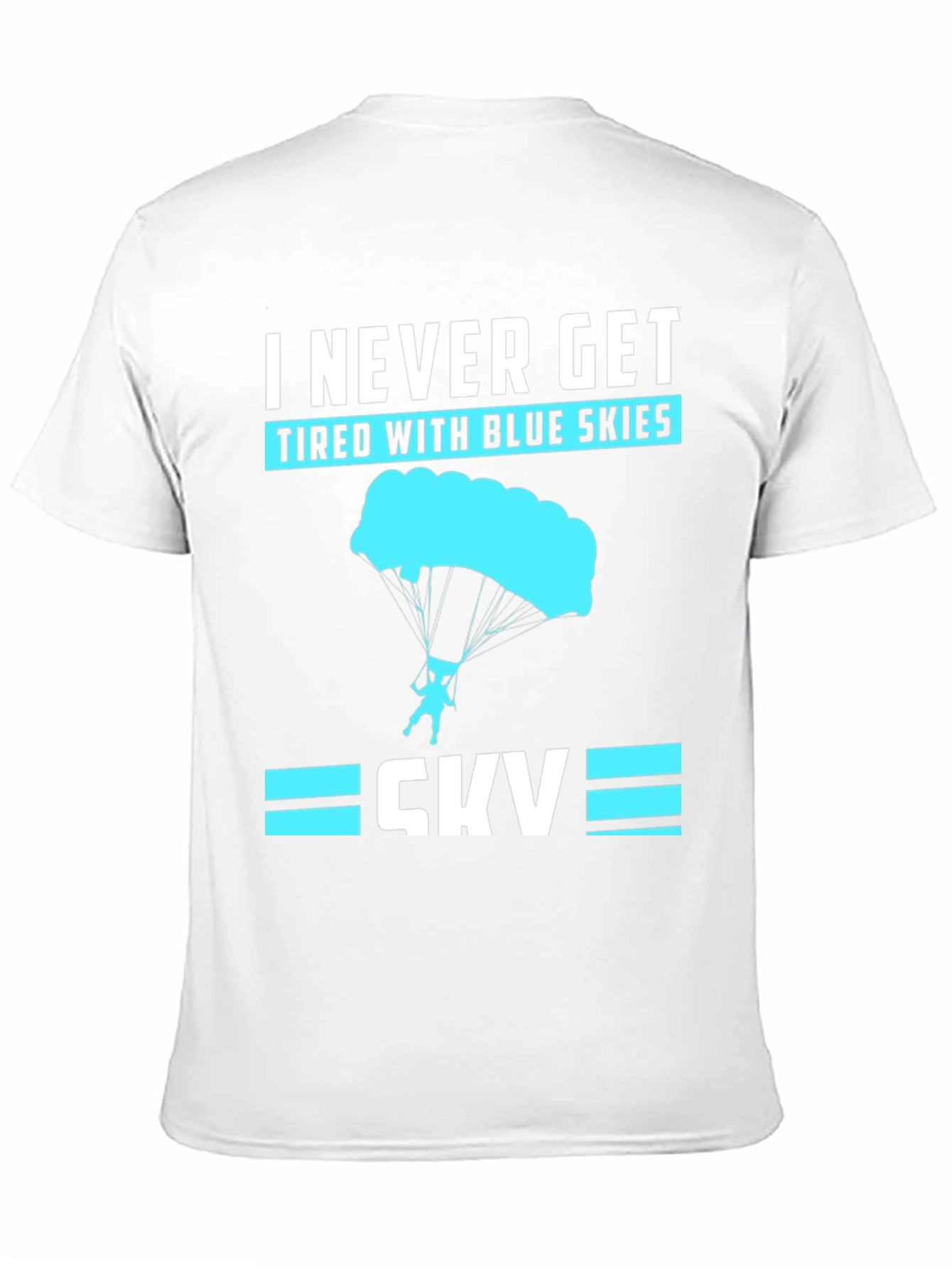 I Never Get Tired With Blue Skies Black Tee
