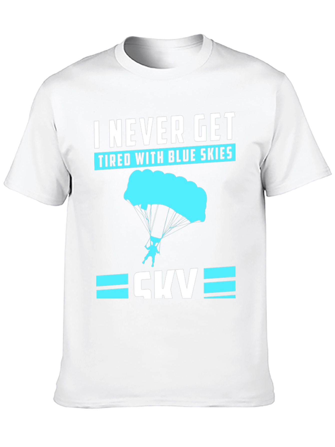 I Never Get Tired With Blue Skies Black Tee