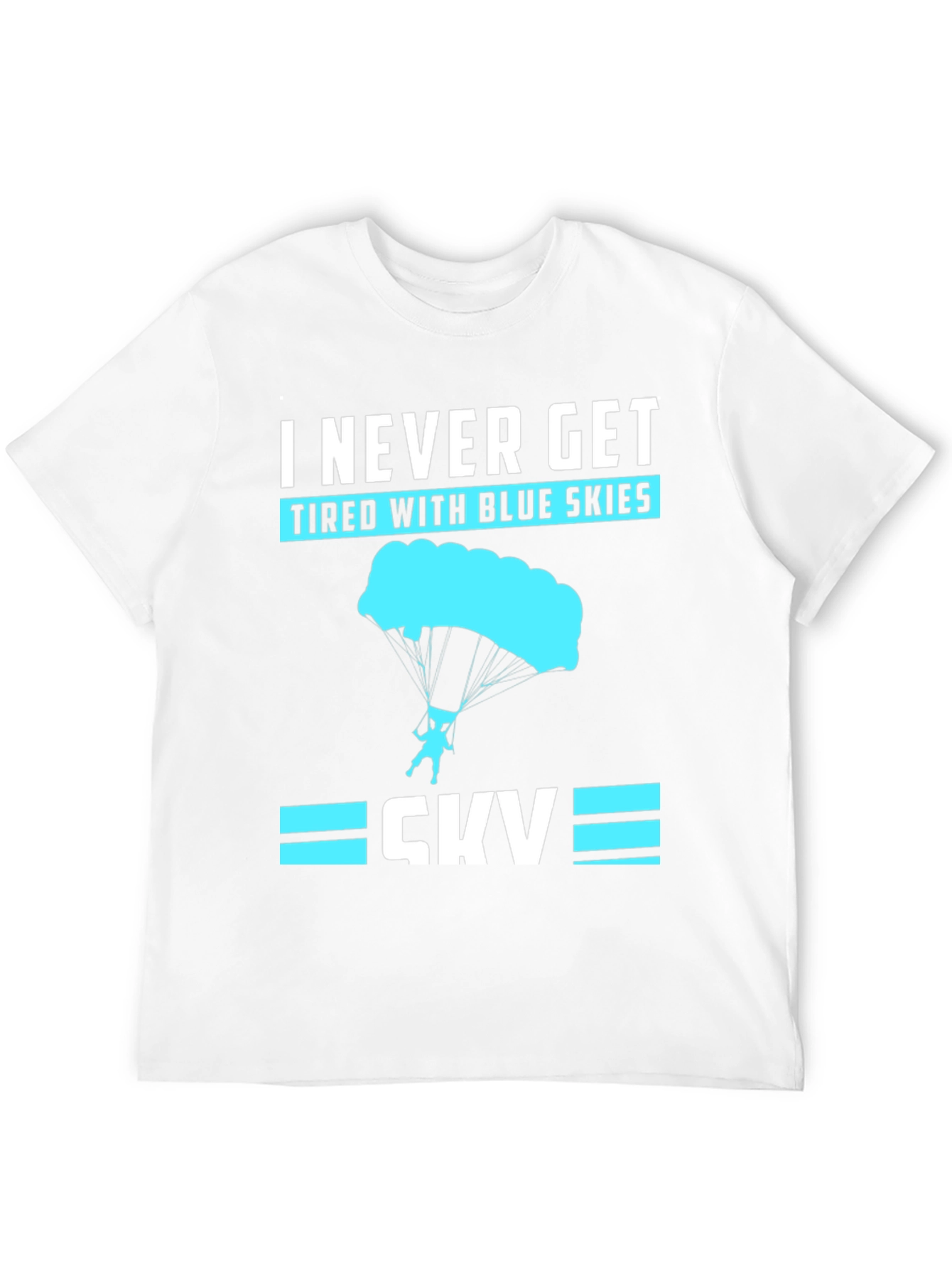 I Never Get Tired With Blue Skies Black Tee
