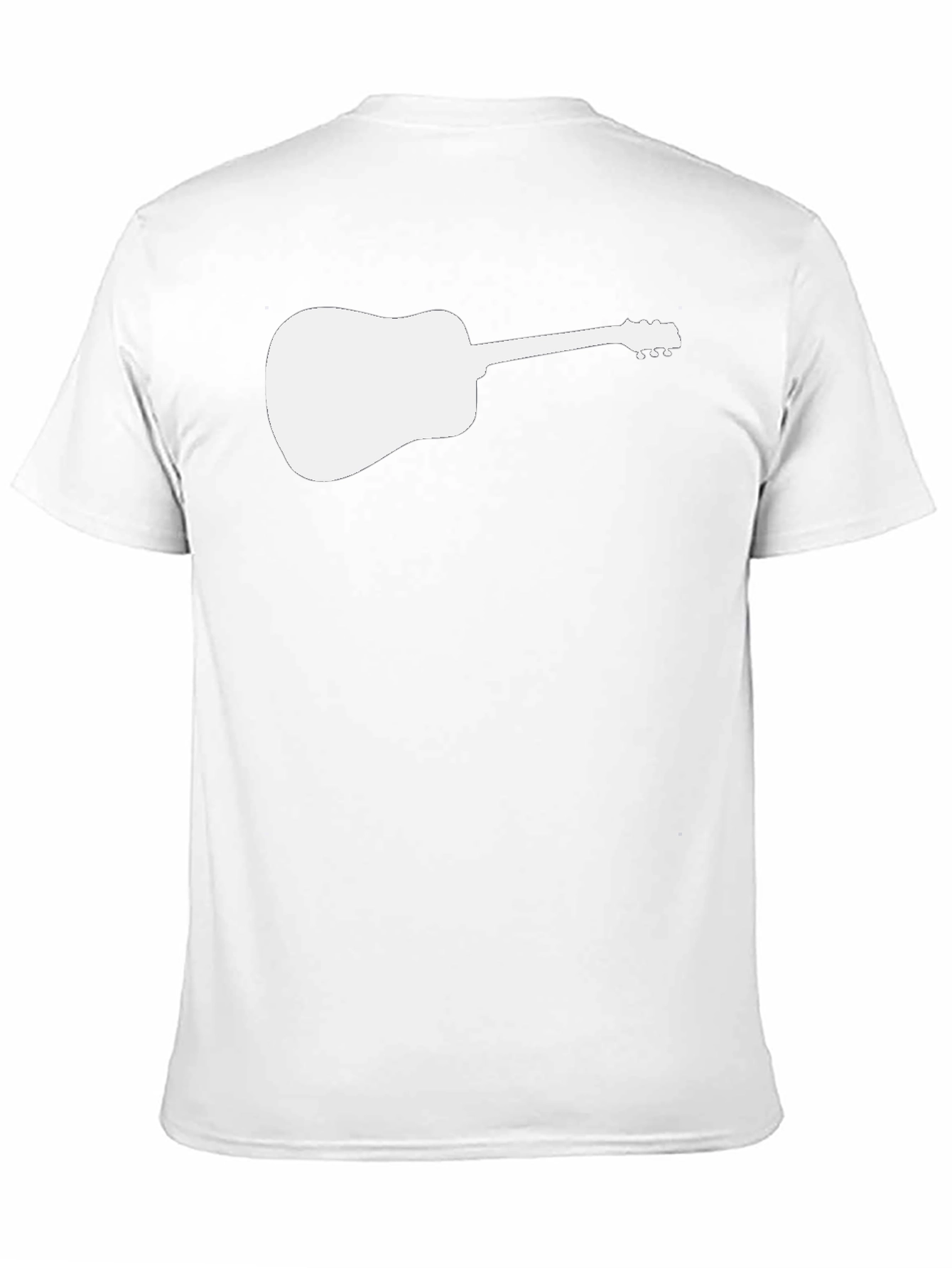 Guitar Silhouette Tee - Black Cotton Casual Shirt