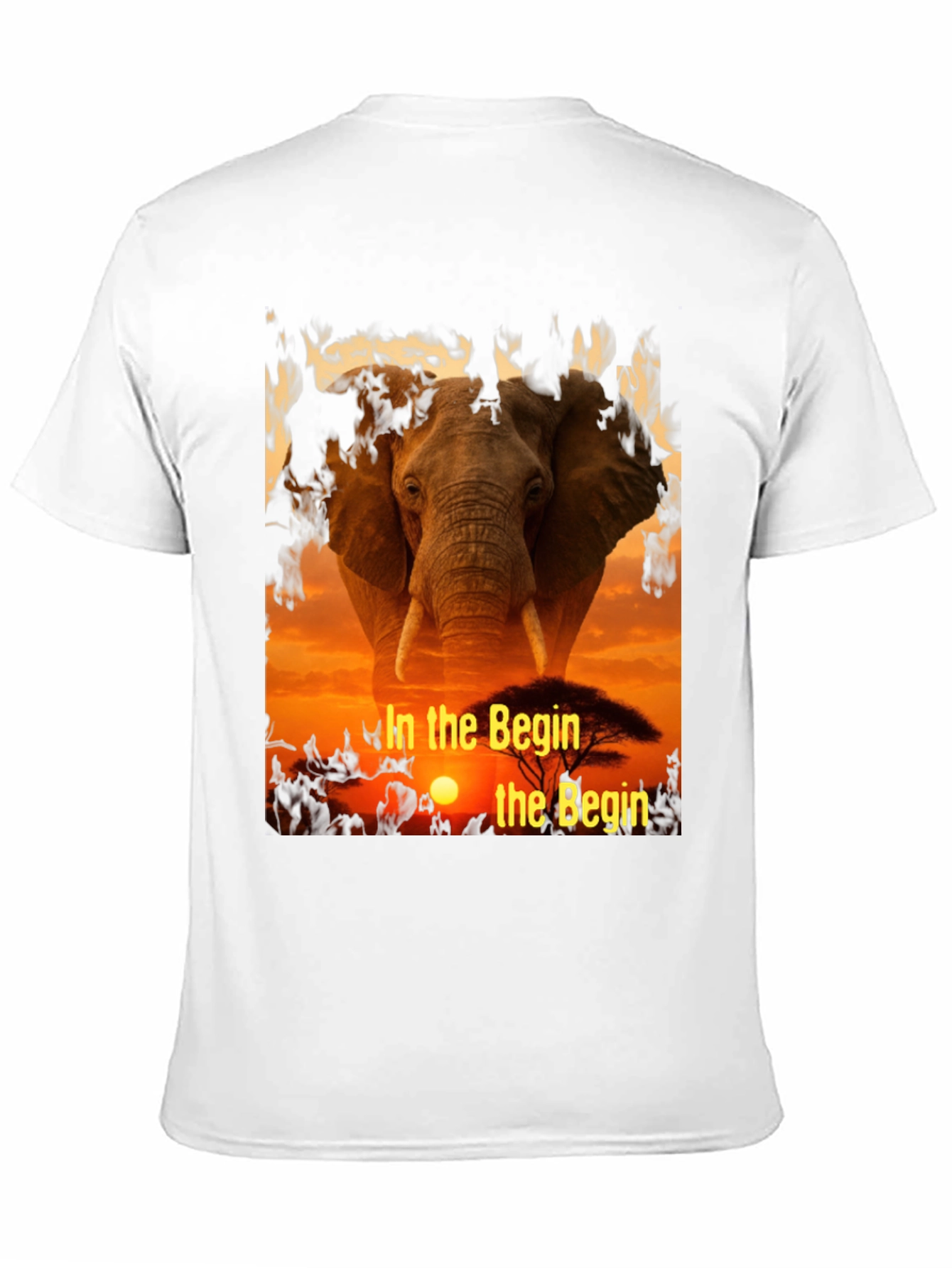 Elephant Sunset T-Shirt - In The Begin Design