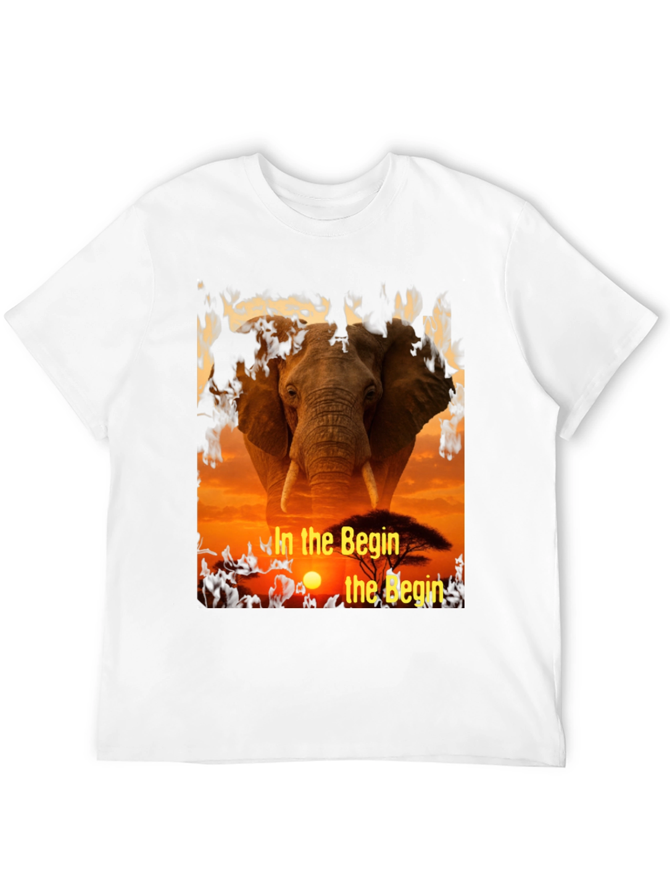 Elephant Sunset T-Shirt - In The Begin Design