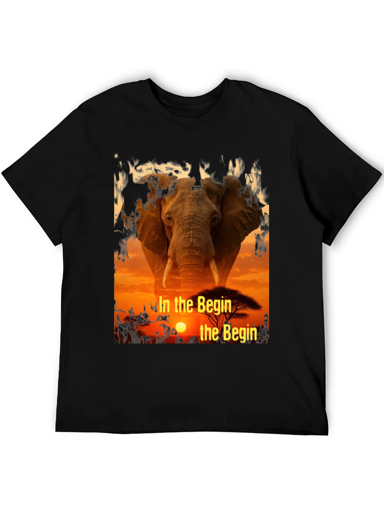 Elephant Sunset T-Shirt - In The Begin Design
