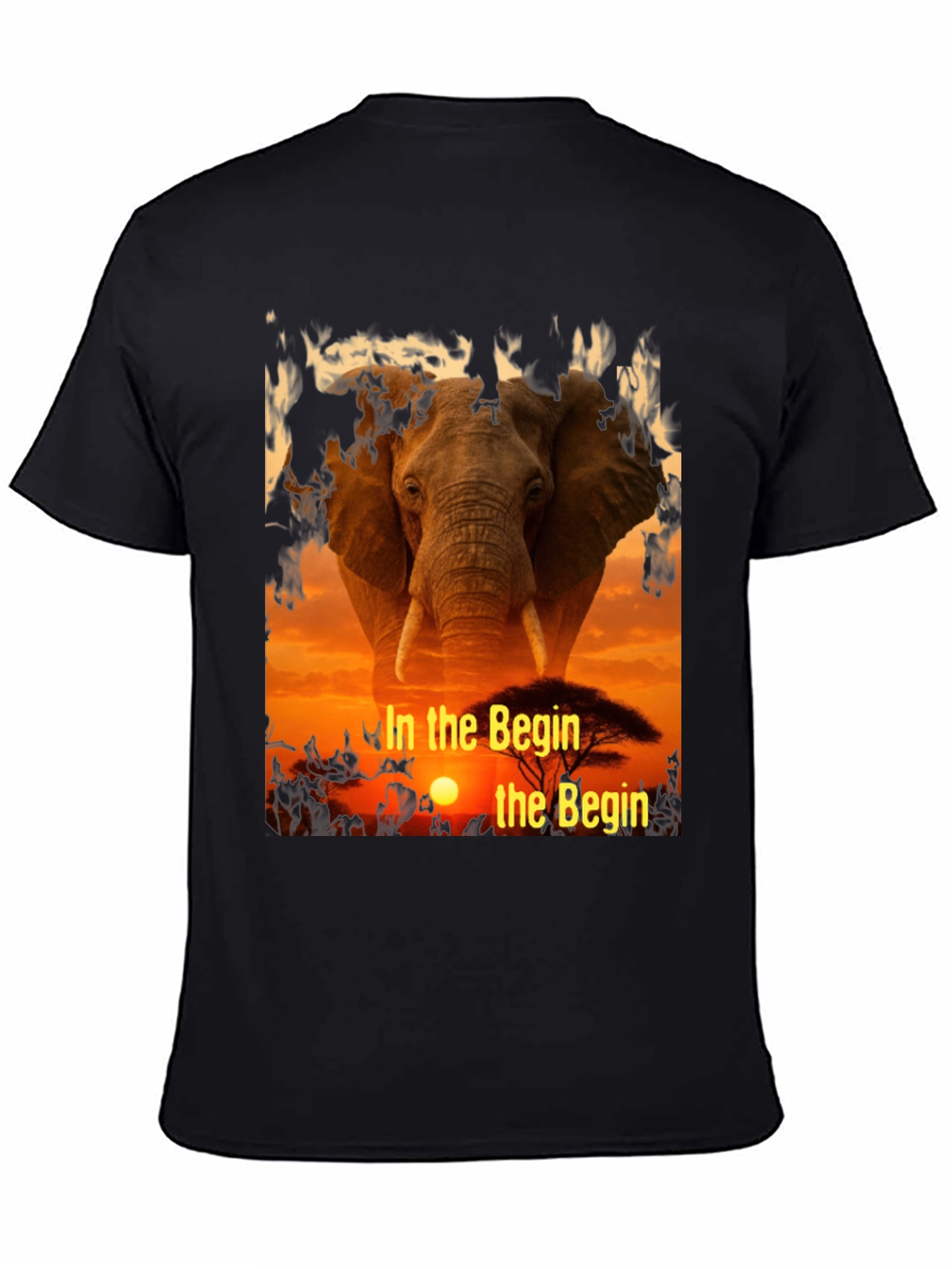 Elephant Sunset T-Shirt - In The Begin Design