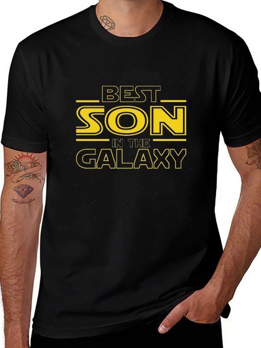Best Son in the Galaxy Black Graphic T-Shirt