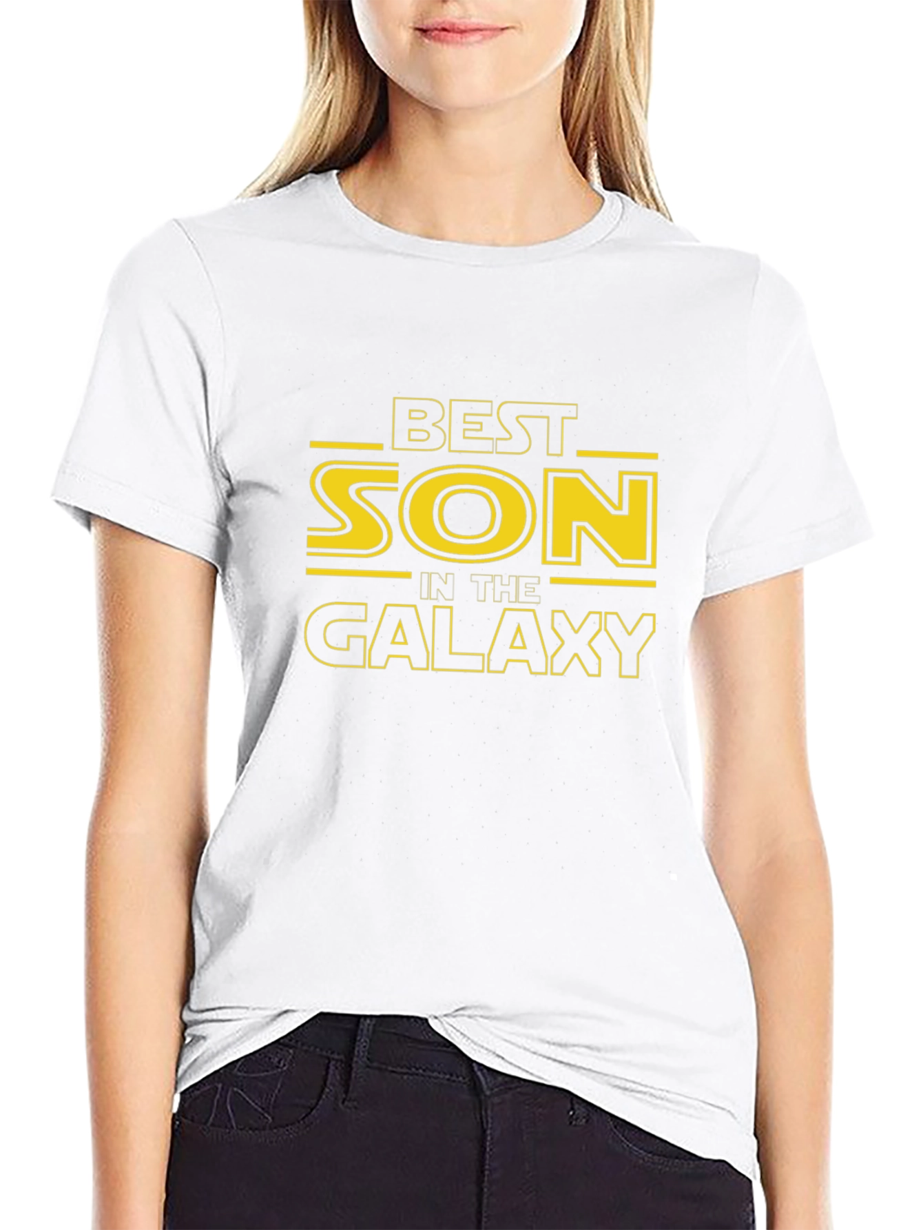 Best Son in the Galaxy Black Graphic T-Shirt