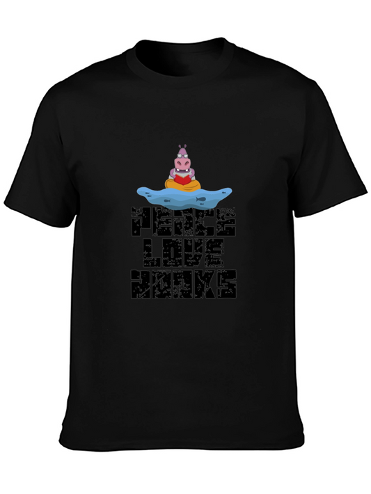 Peace Love Hawks Black Graphic Tee