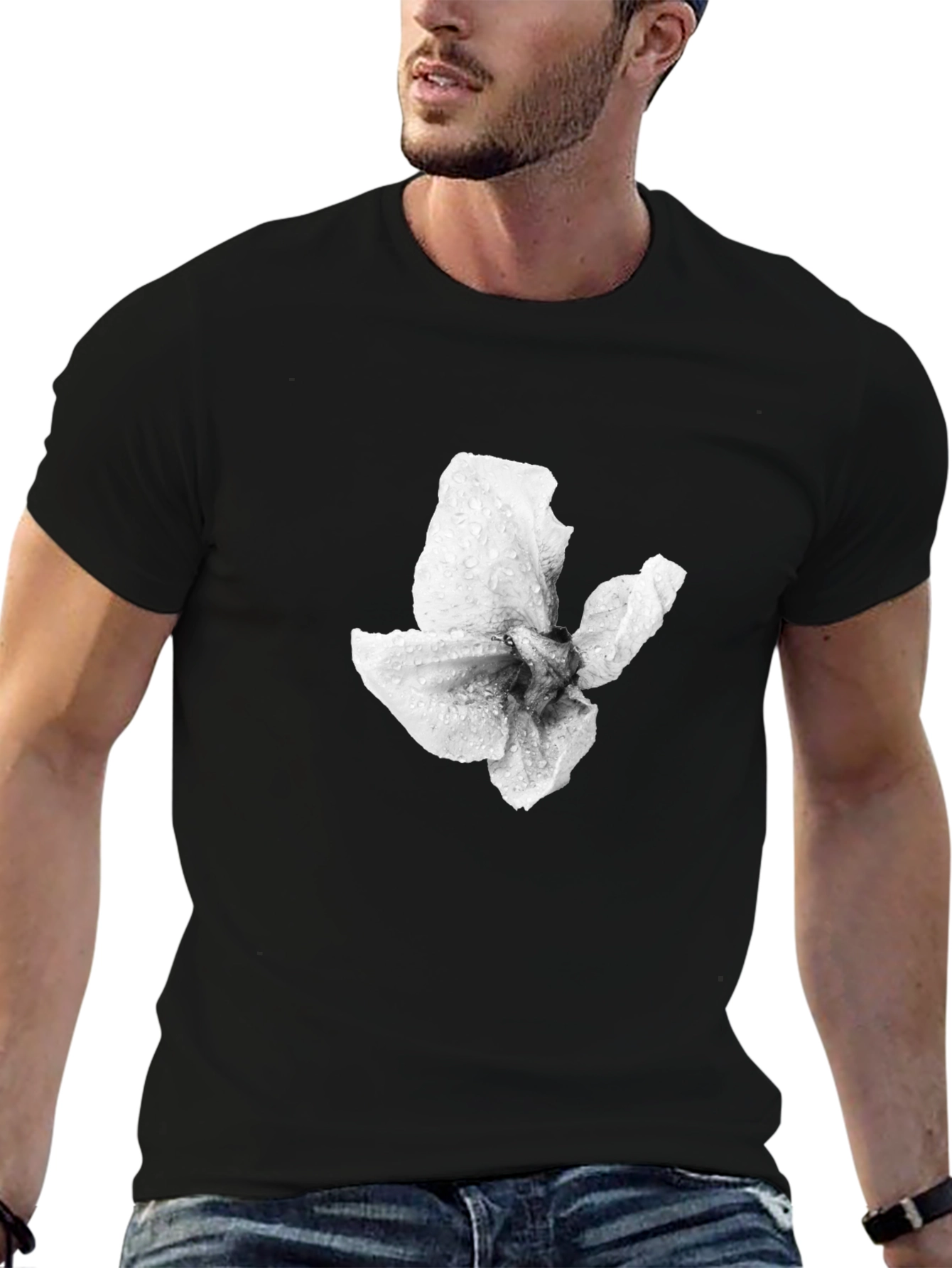 Abstract Flower Graphic T-Shirt