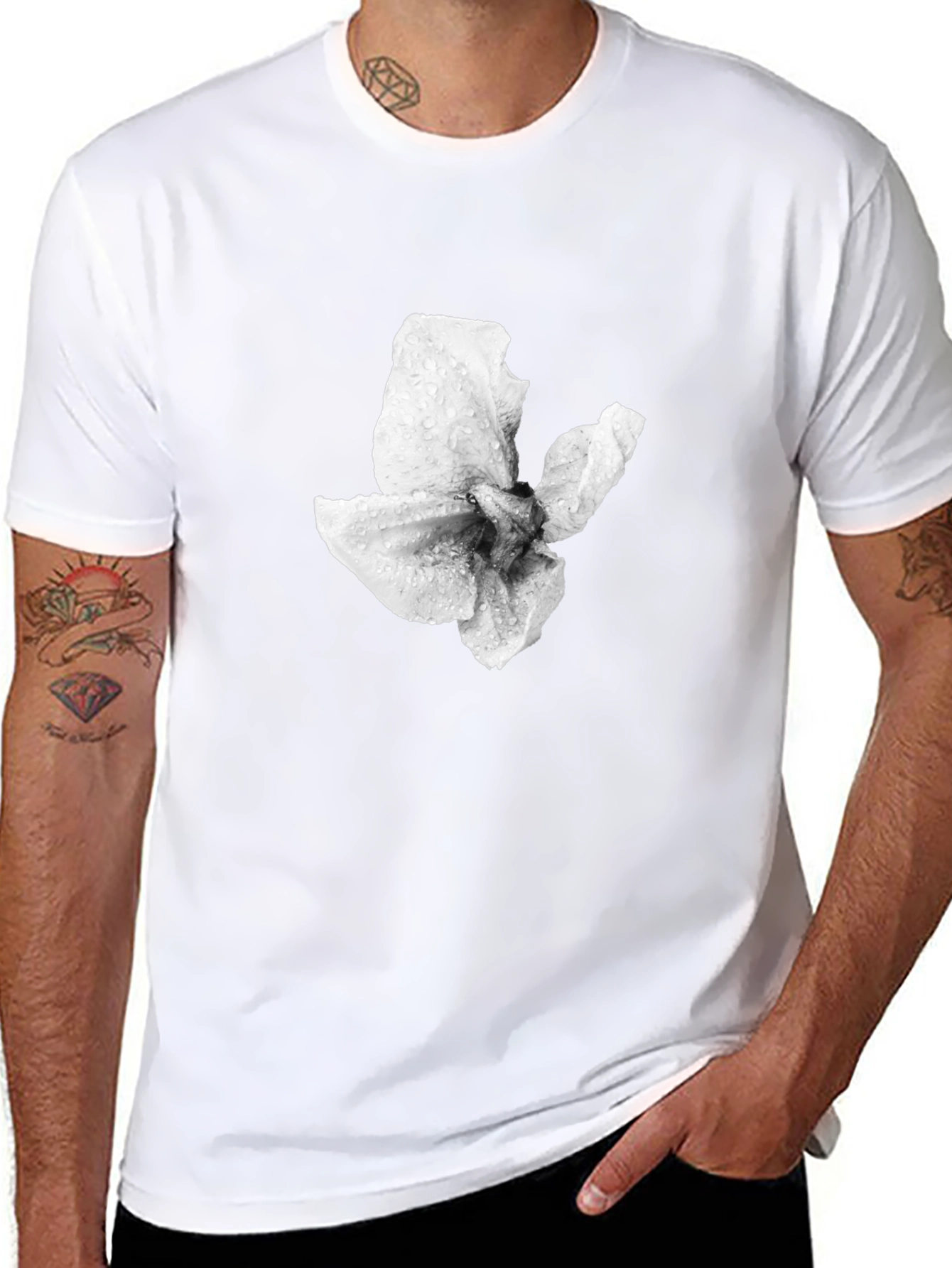 Abstract Flower Graphic T-Shirt