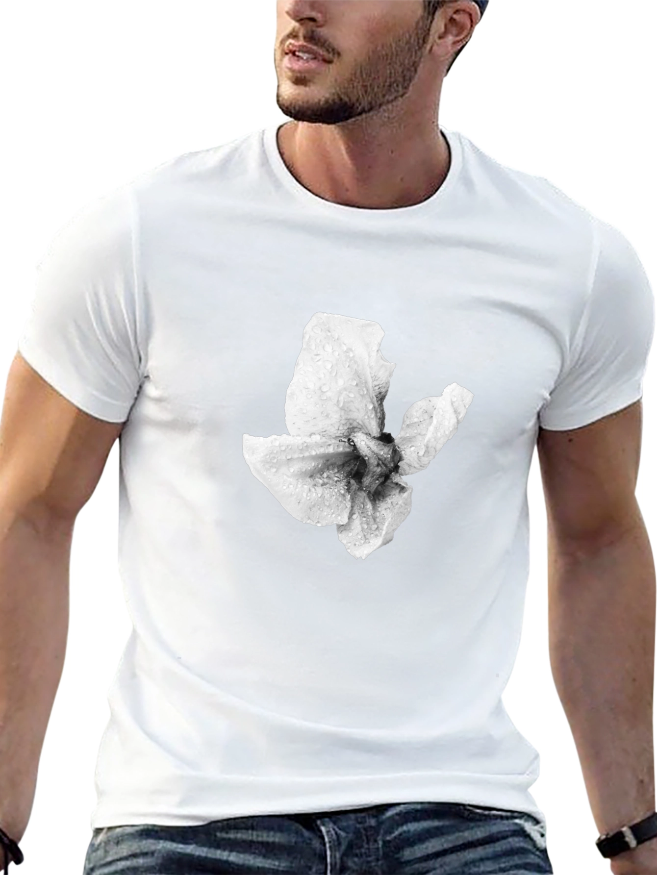 Abstract Flower Graphic T-Shirt