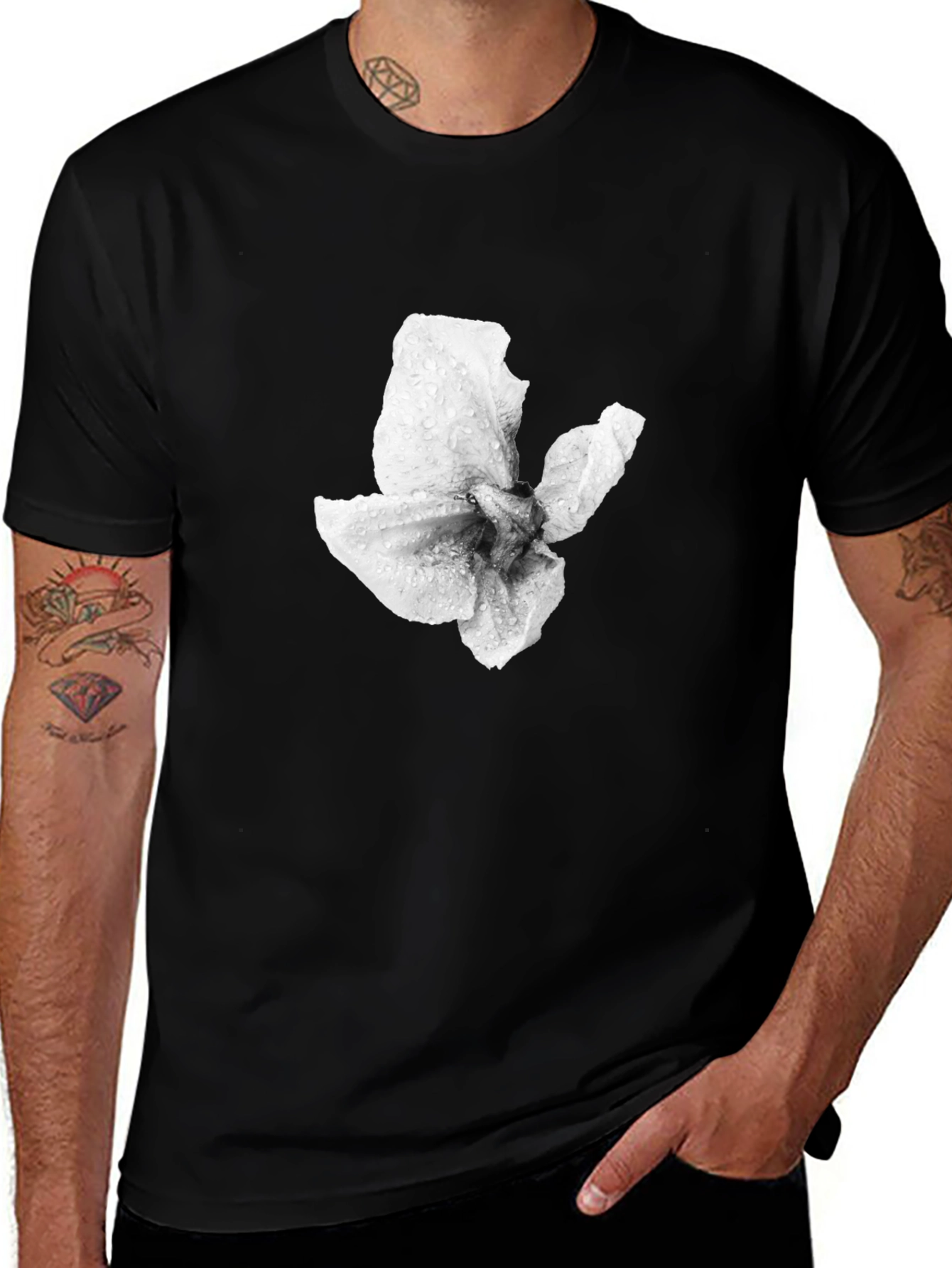 Abstract Flower Graphic T-Shirt