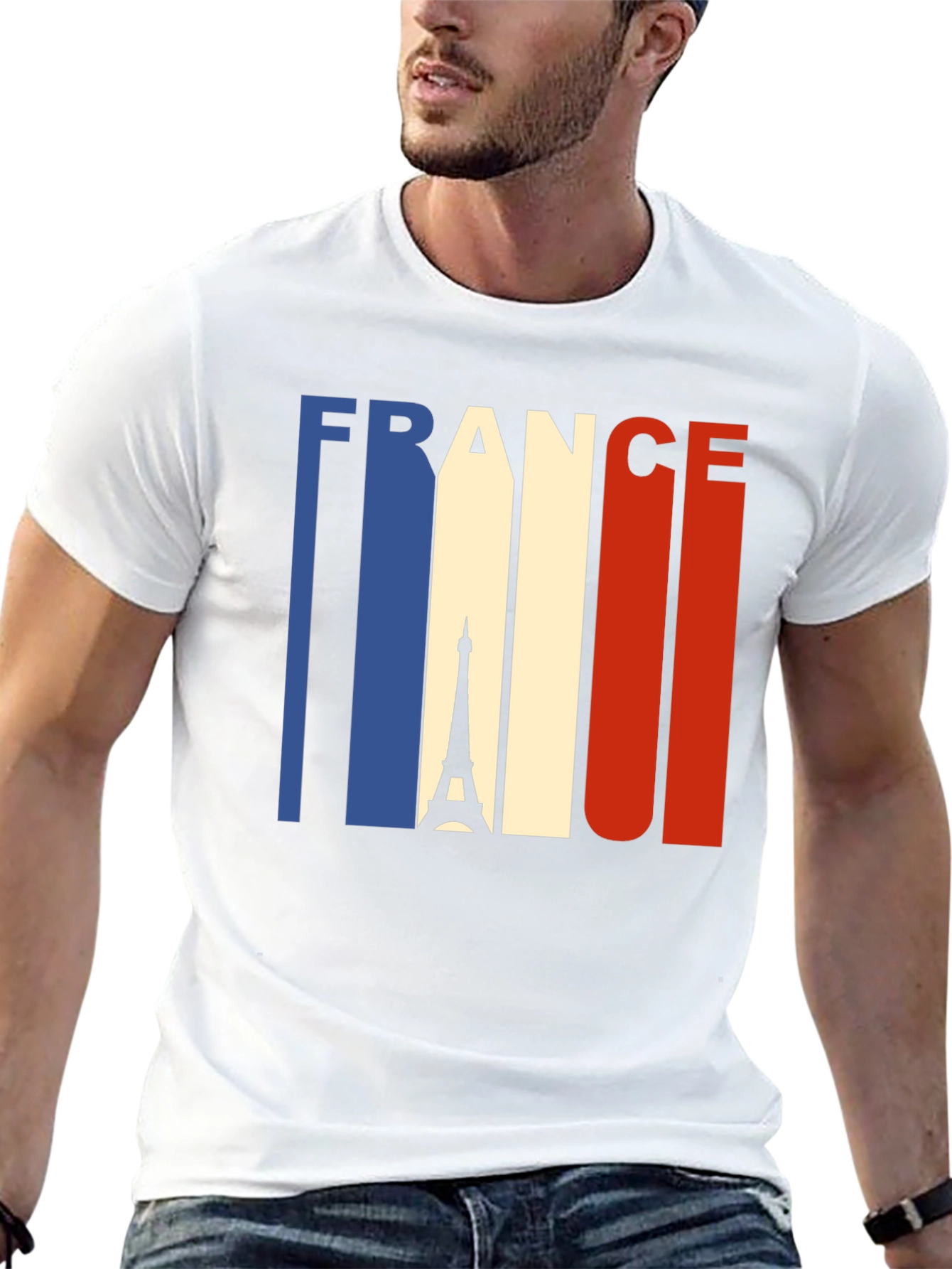 France Eiffel Tower Graphic Tee - Black