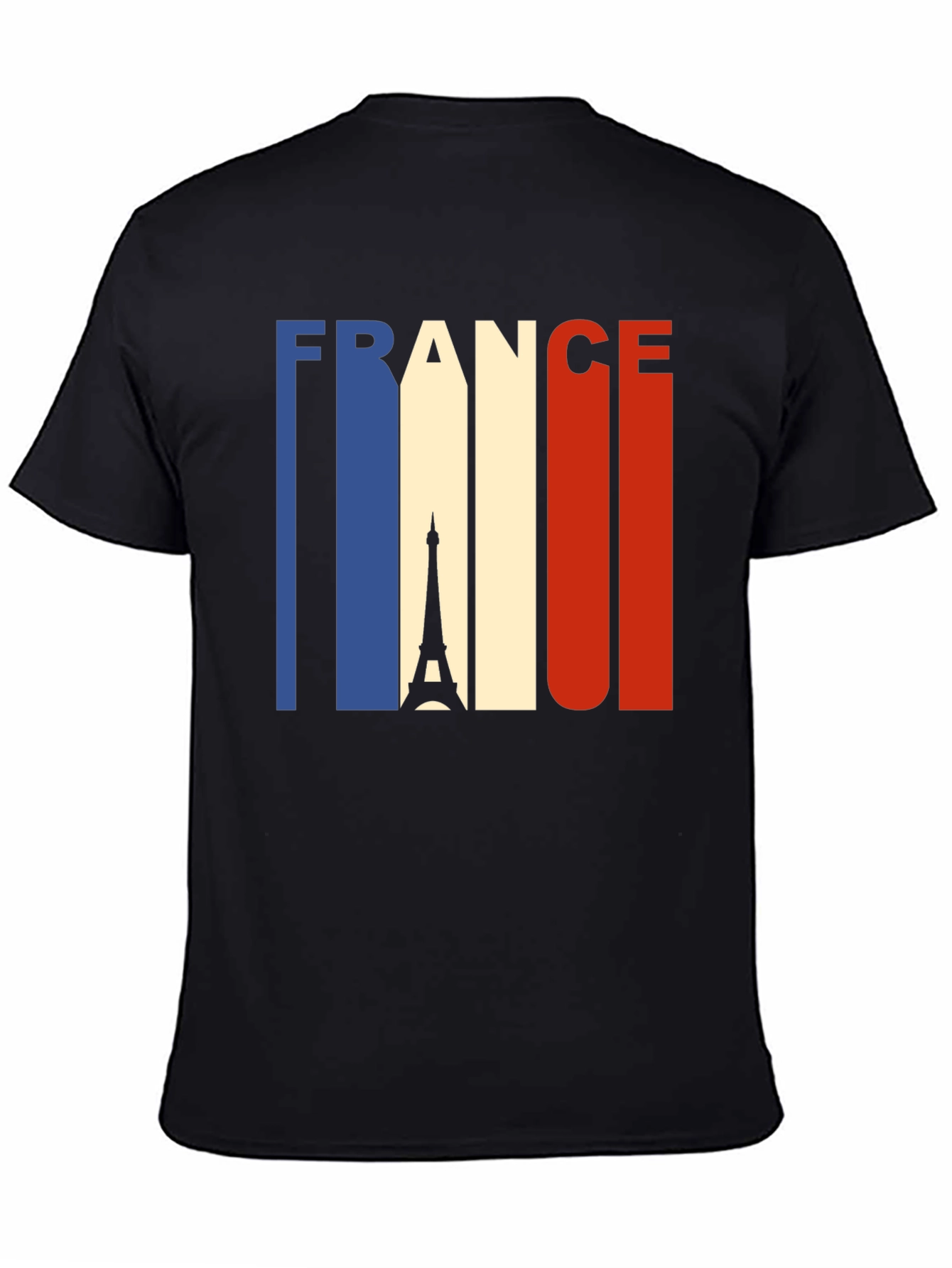 France Eiffel Tower Graphic Tee - Black