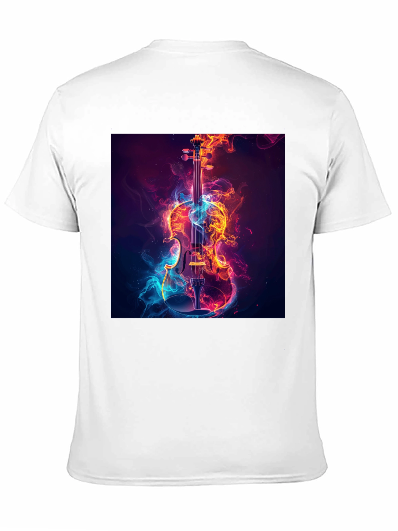 Fiery Violin Graphic Tee - Unique Music Lover Shirt