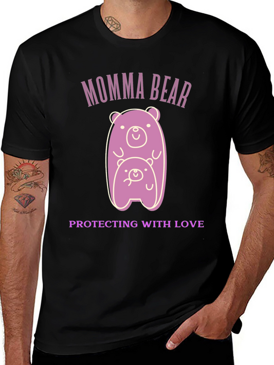 Momma Bear Protecting With Love Graphic T-Shirt