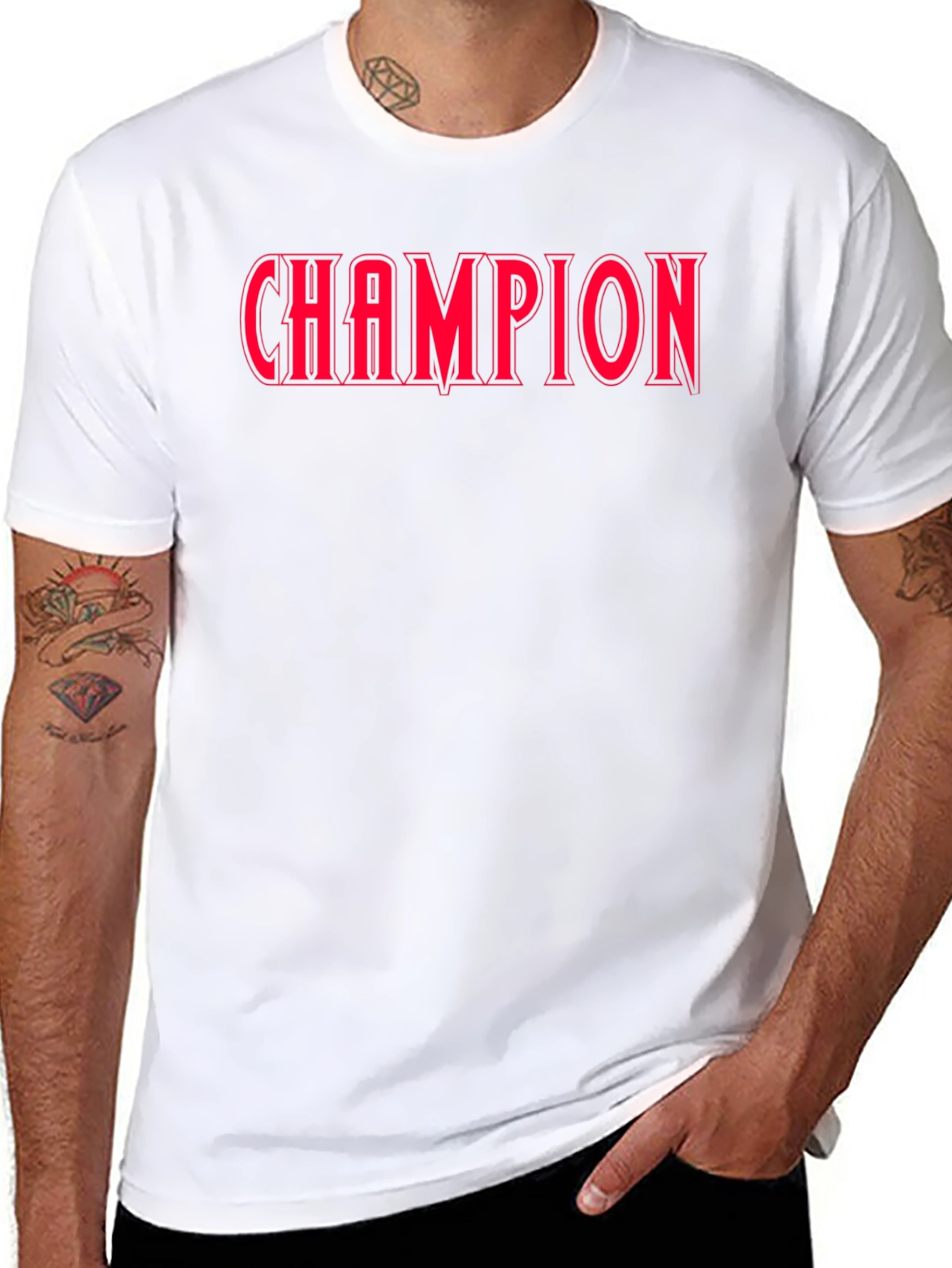 Champion Graphic Tee - Bold Red Print