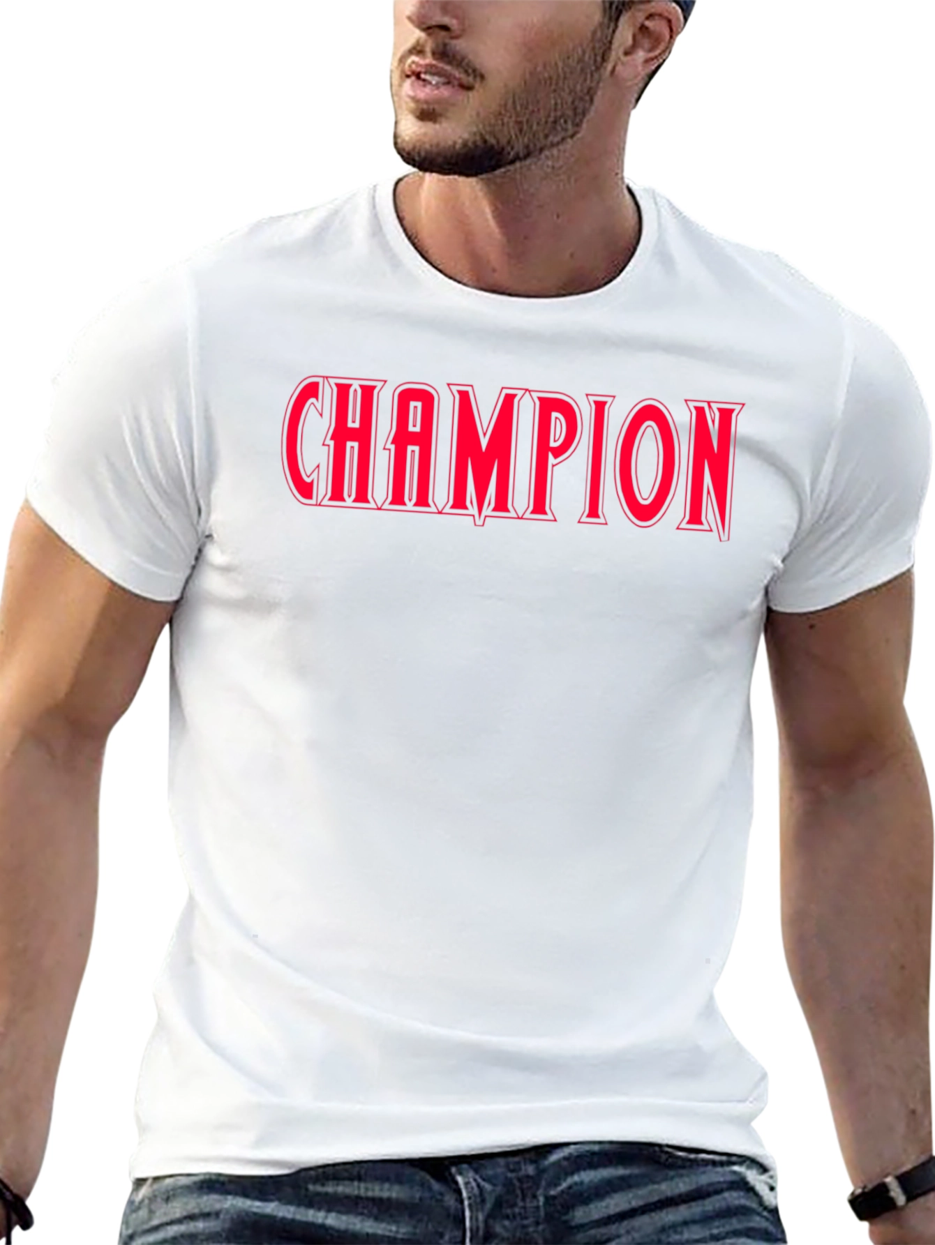 Champion Graphic Tee - Bold Red Print