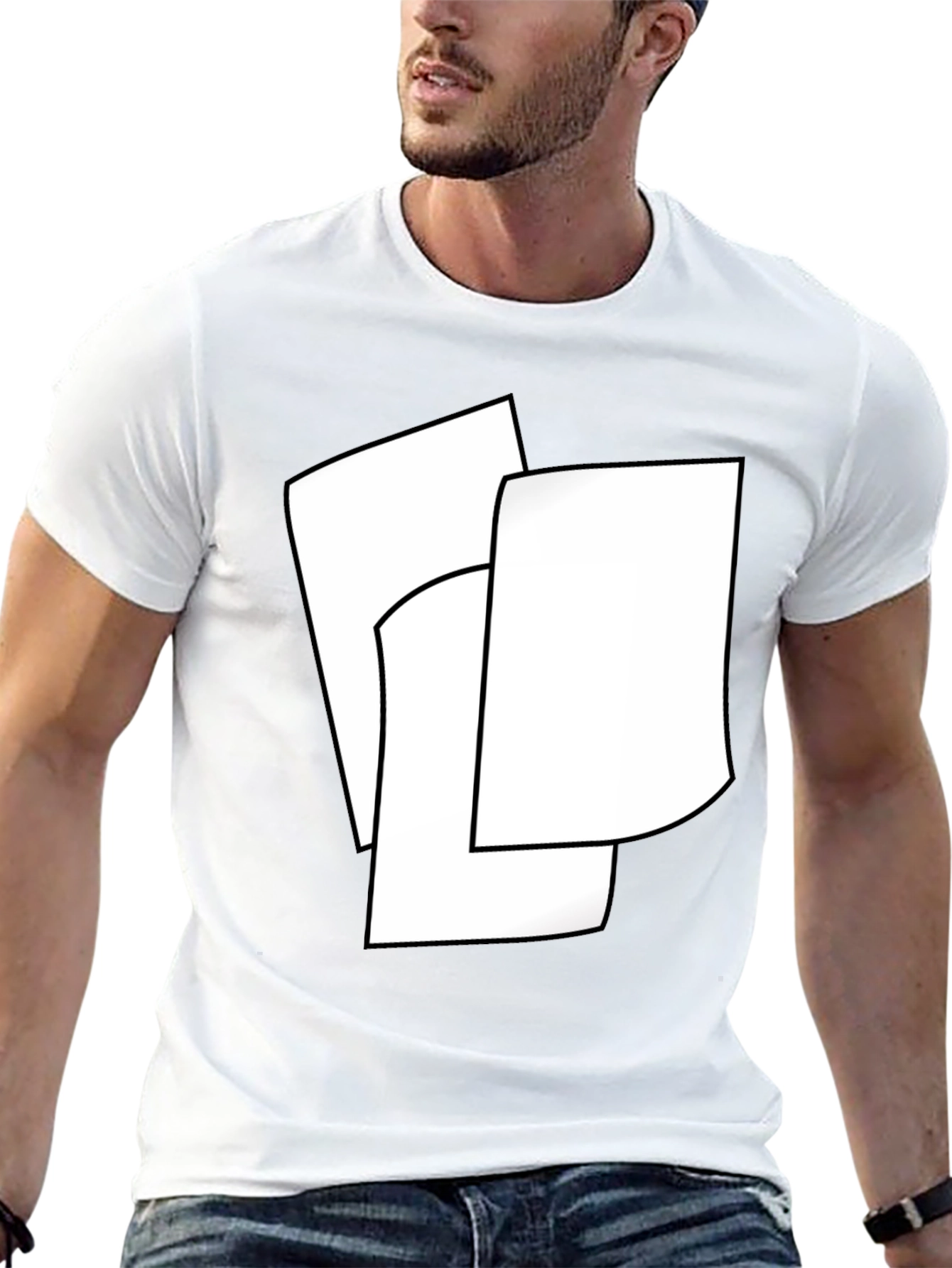 Modern Abstract Black T-Shirt