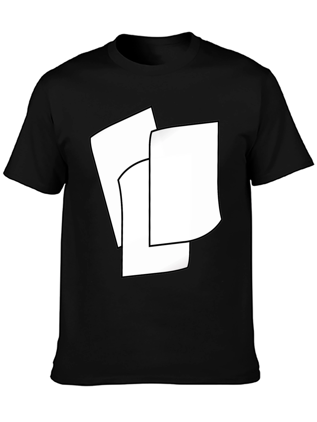 Modern Abstract Black T-Shirt
