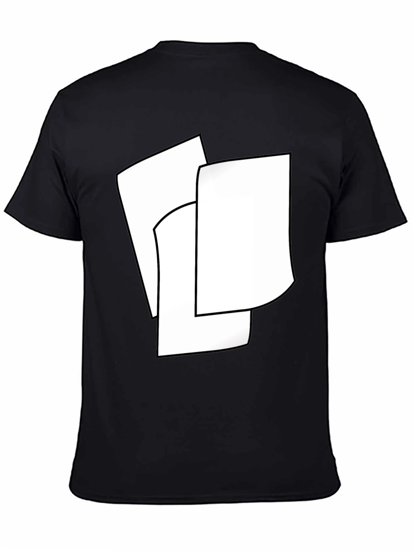 Modern Abstract Black T-Shirt