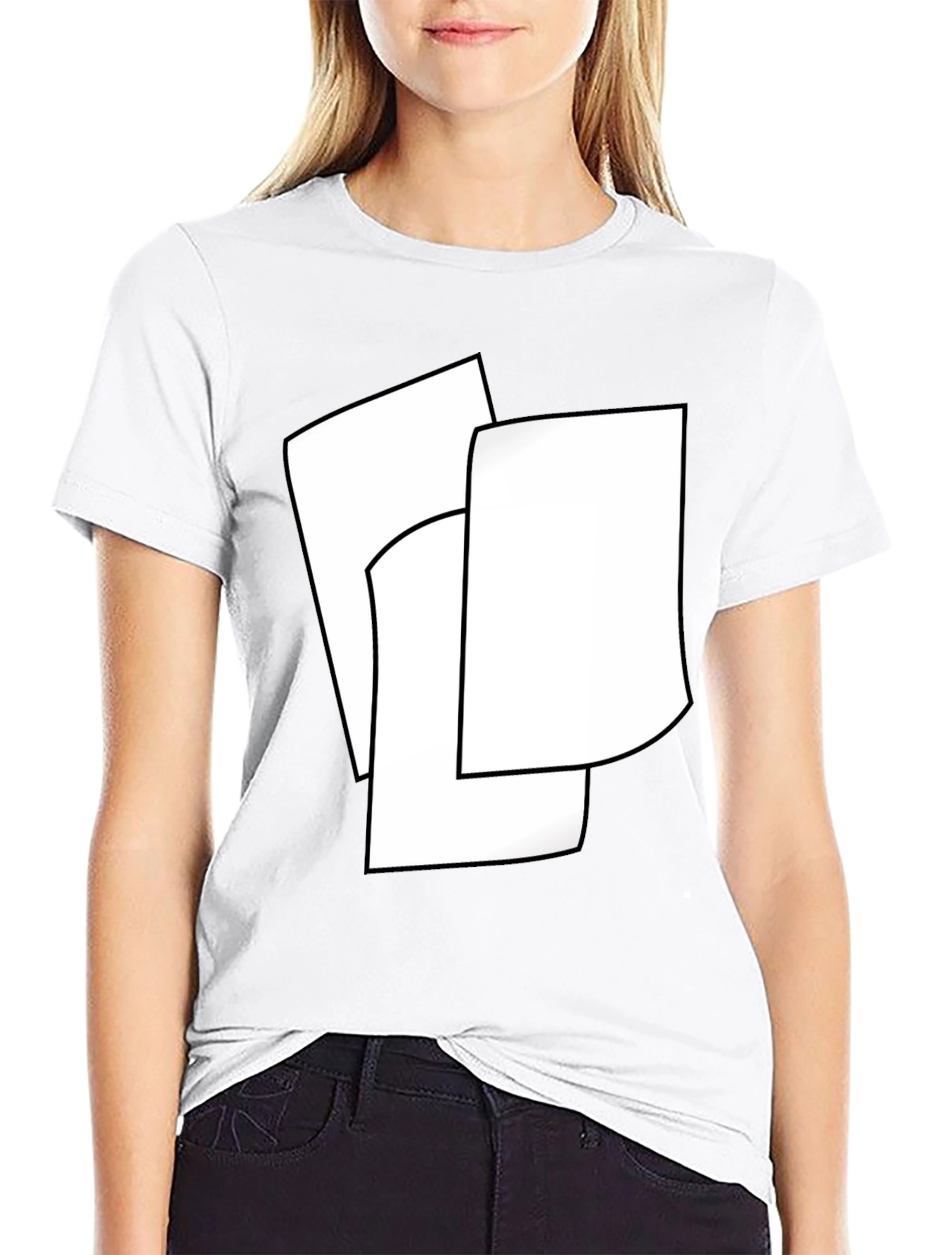 Modern Abstract Black T-Shirt