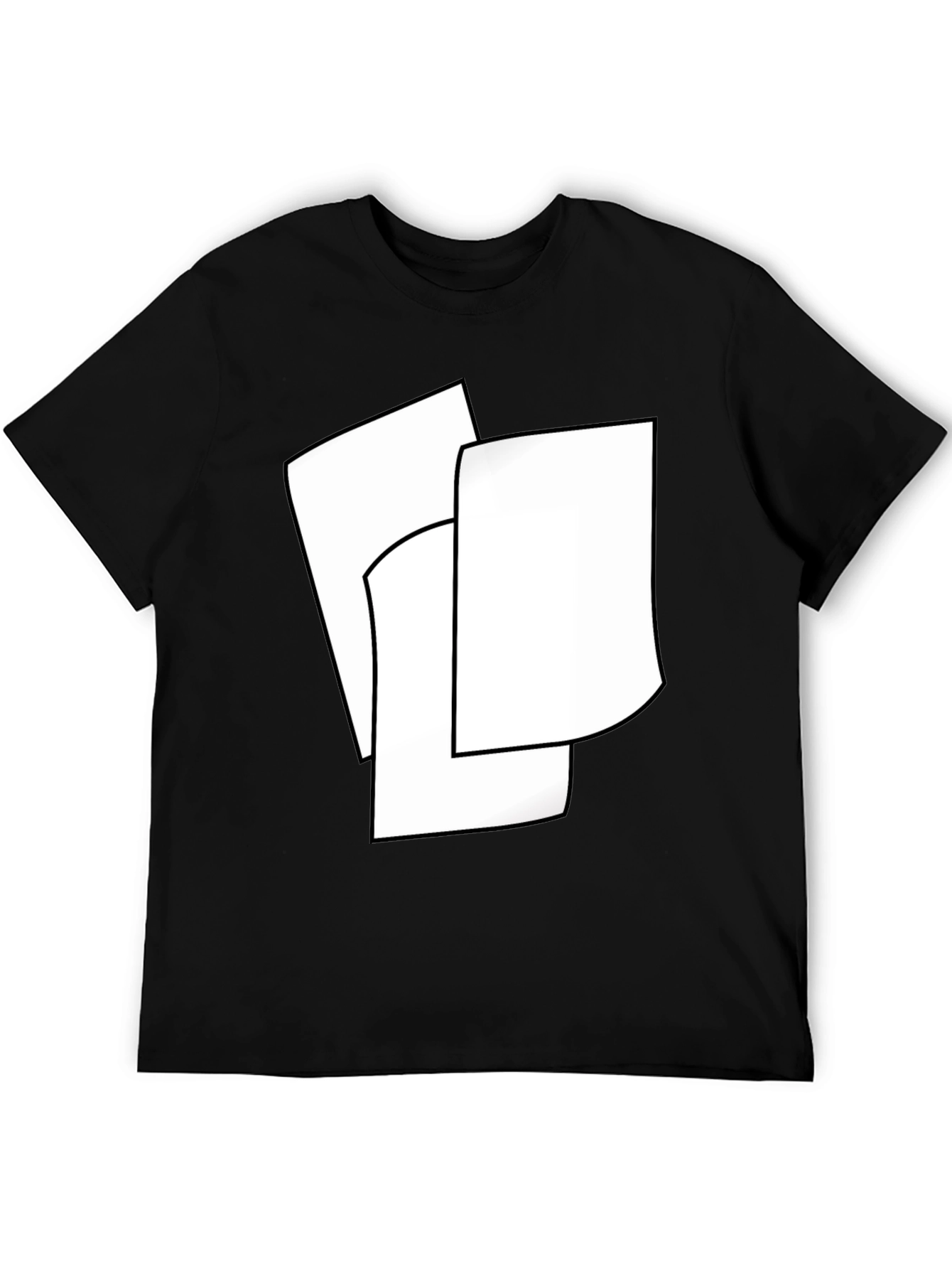 Modern Abstract Black T-Shirt