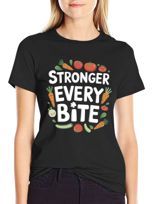 Stronger Every Bite Graphic Tee - Vegan Shirt