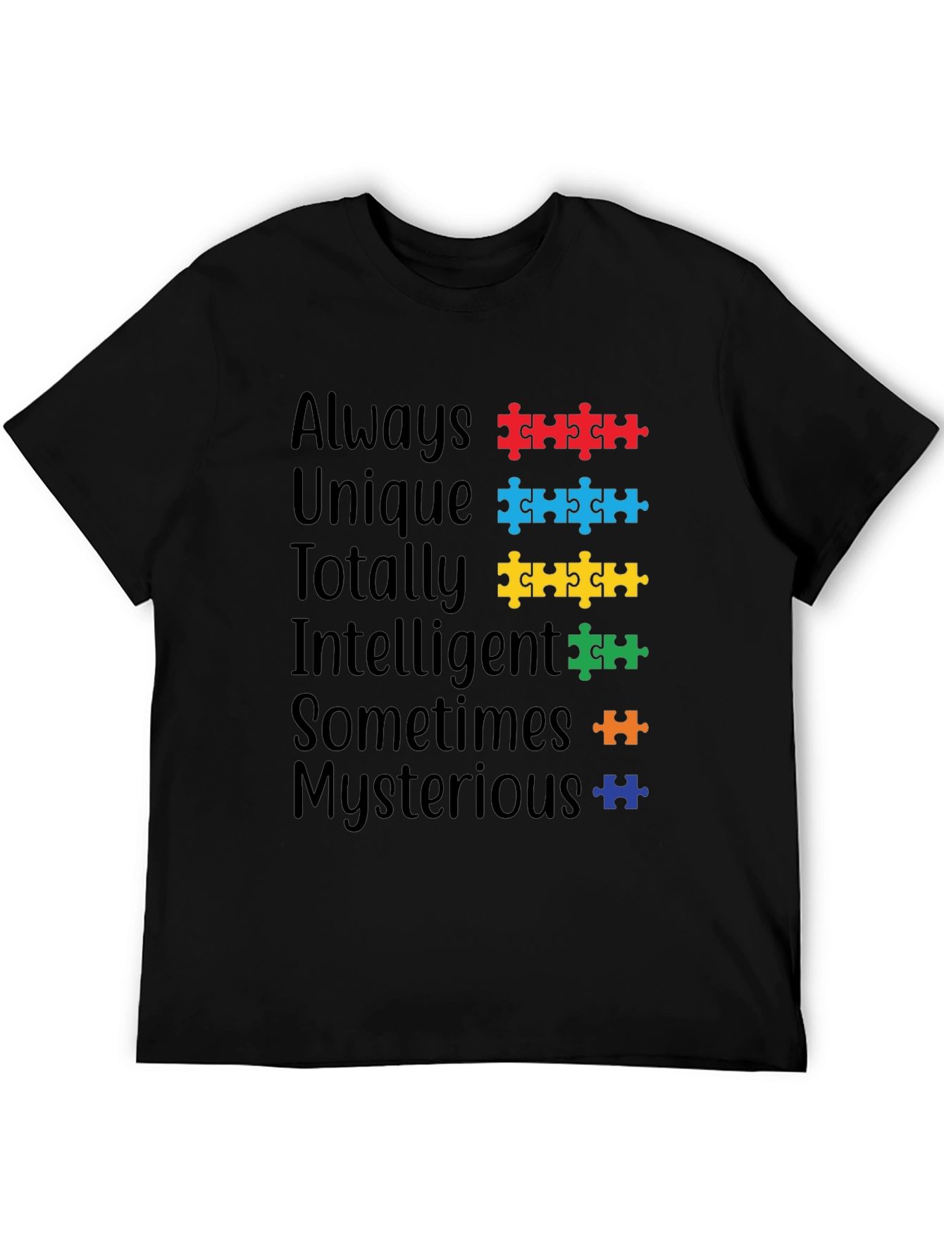 Autism Awareness T-Shirt - Always Unique Puzzle Design