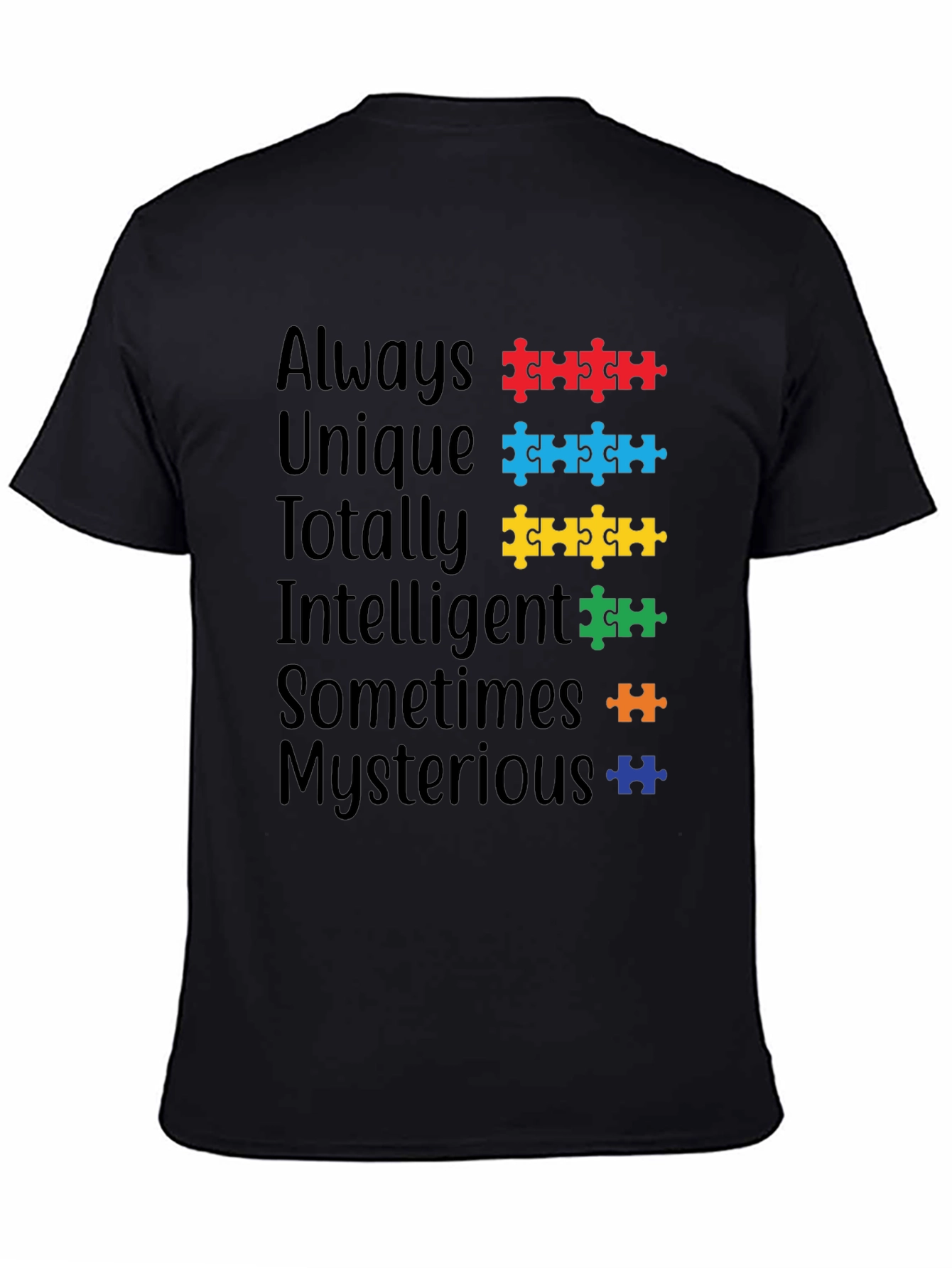 Autism Awareness T-Shirt - Always Unique Puzzle Design