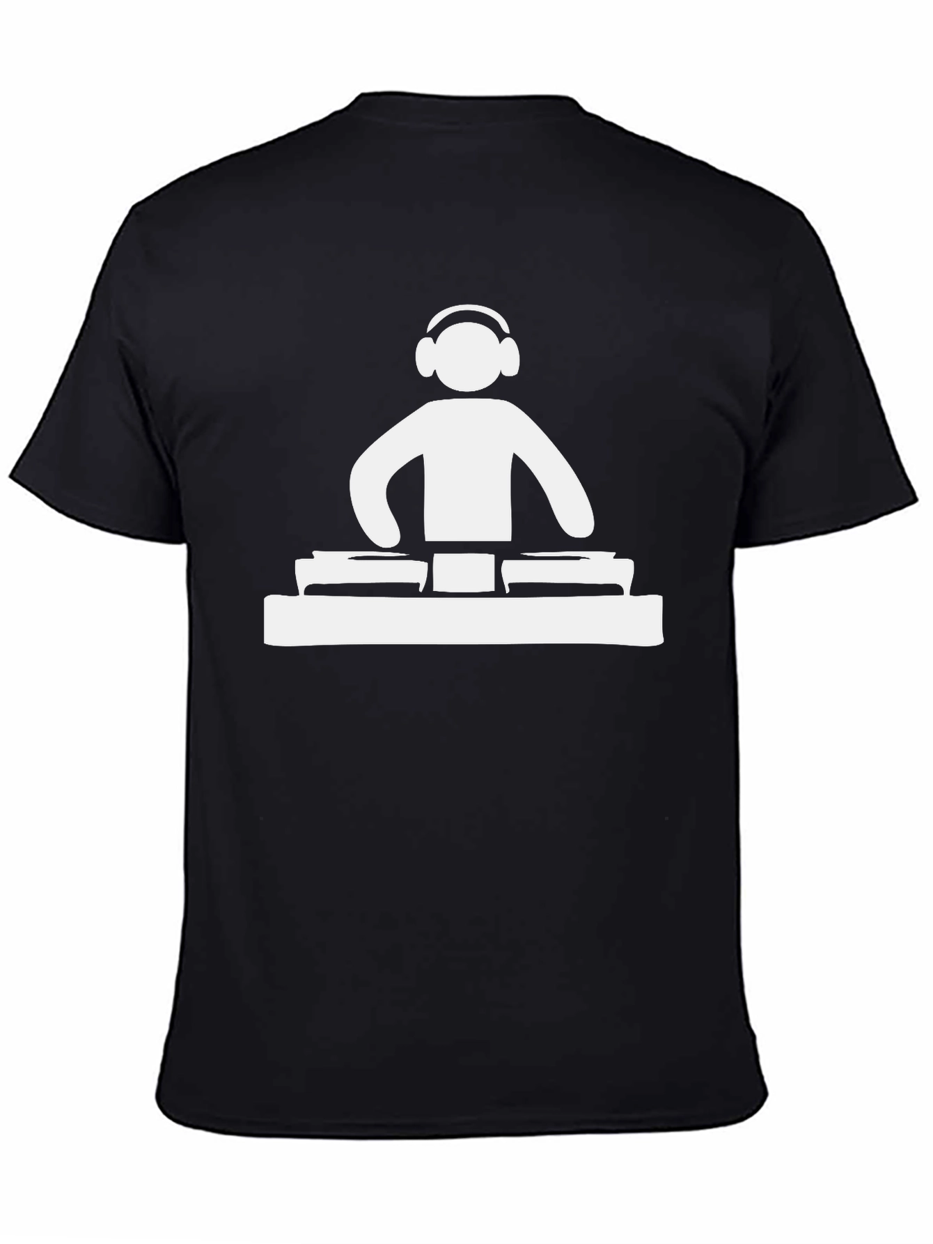 DJ Turntable Graphic Tee - Black Cotton T-Shirt