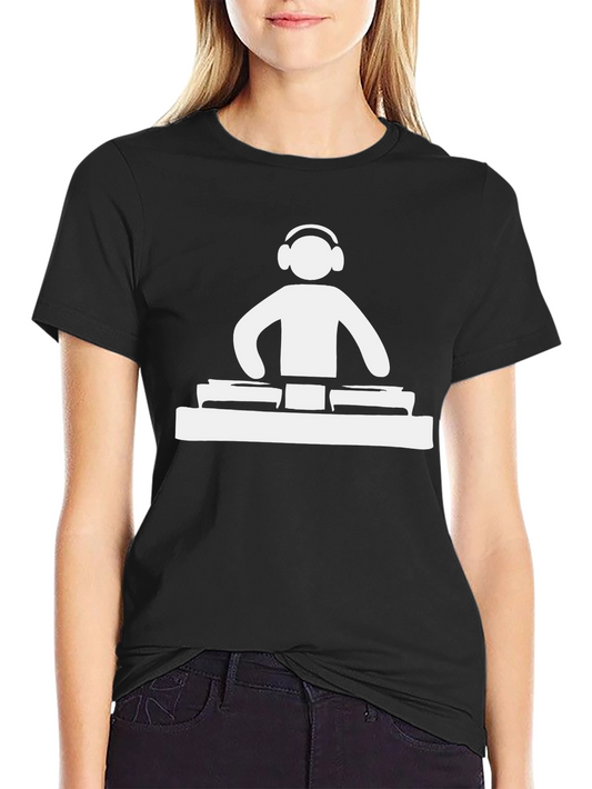 DJ Turntable Graphic Tee - Black Cotton T-Shirt