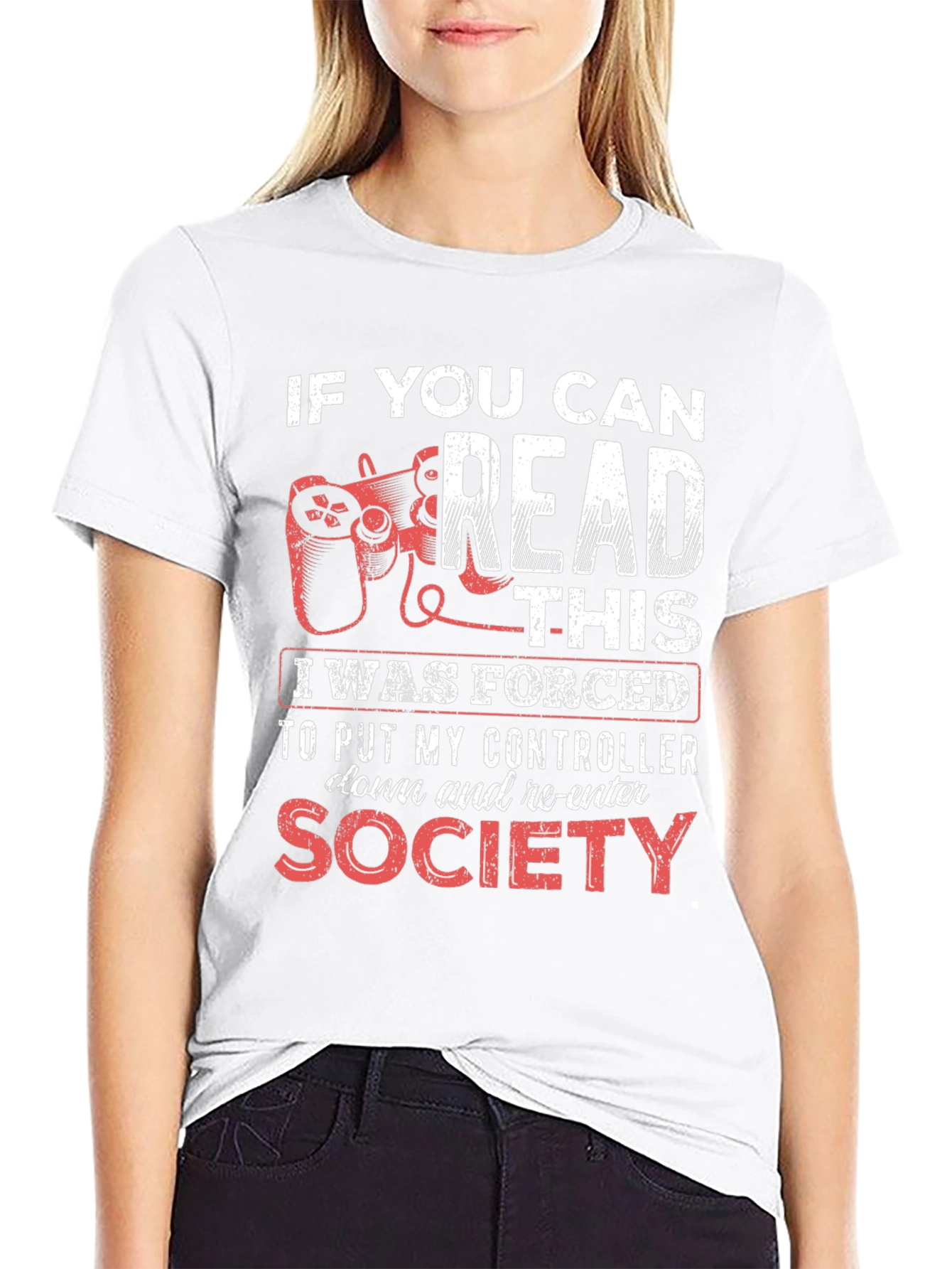 Gamer T-Shirt - Forced To Re-Enter Society Tee