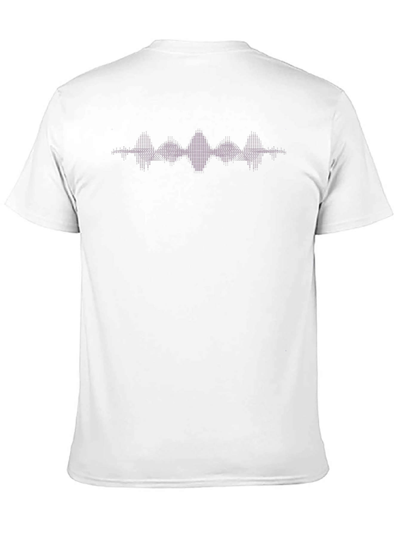 Soundwave Pattern Graphic Tee - Black Cotton Blend Shirt