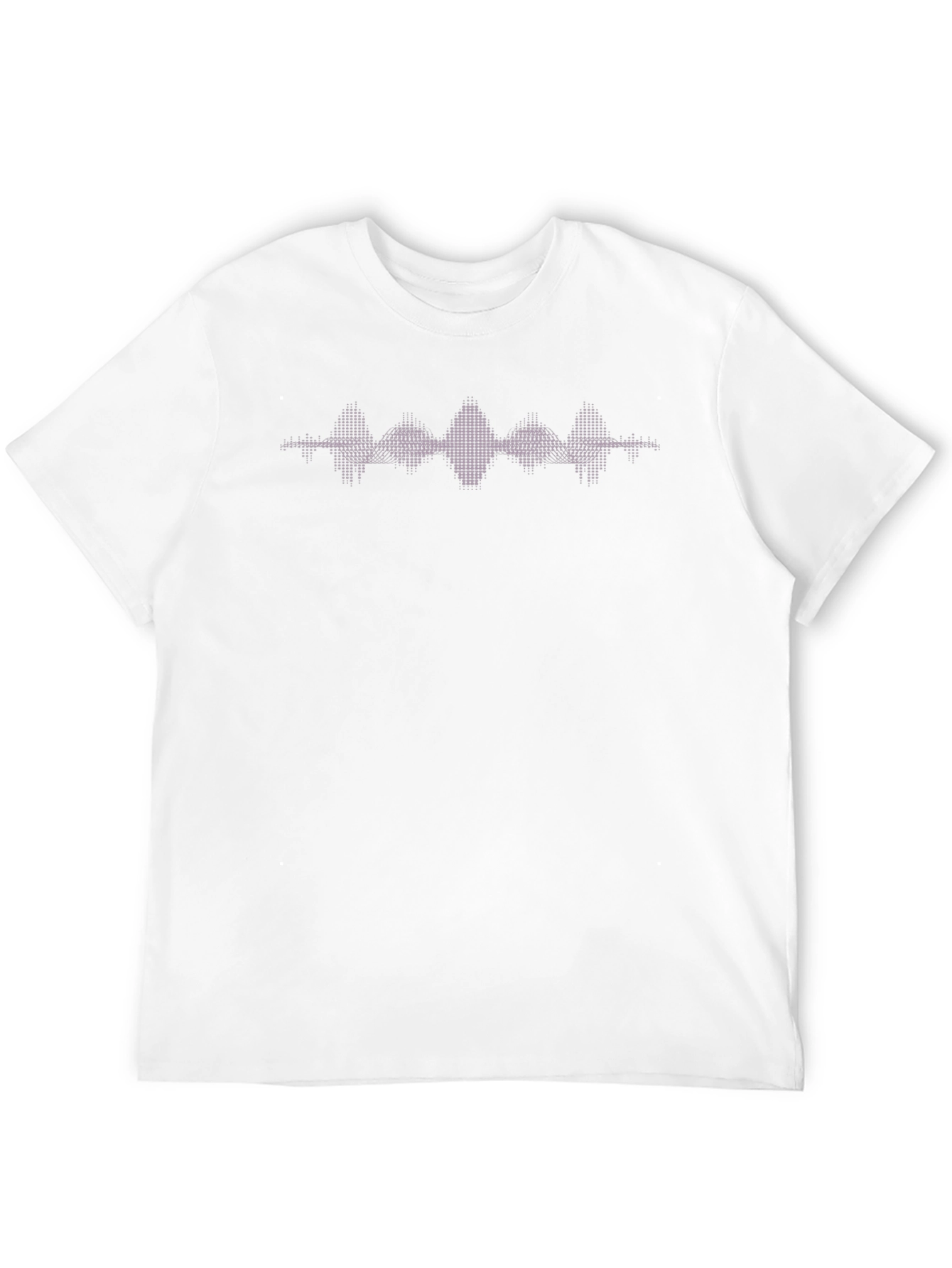 Soundwave Pattern Graphic Tee - Black Cotton Blend Shirt