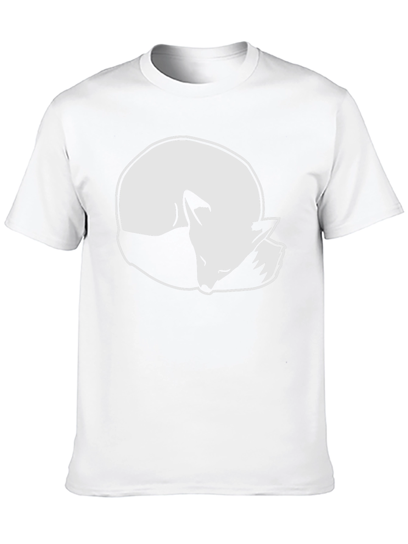 Sleeping Fox Graphic Tee - Stylish Black T-Shirt