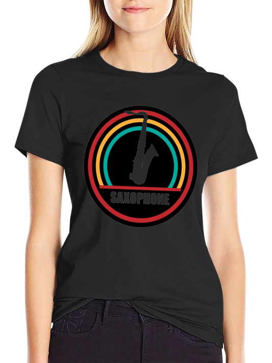 Retro Saxophone T-Shirt - Cool Music Tee