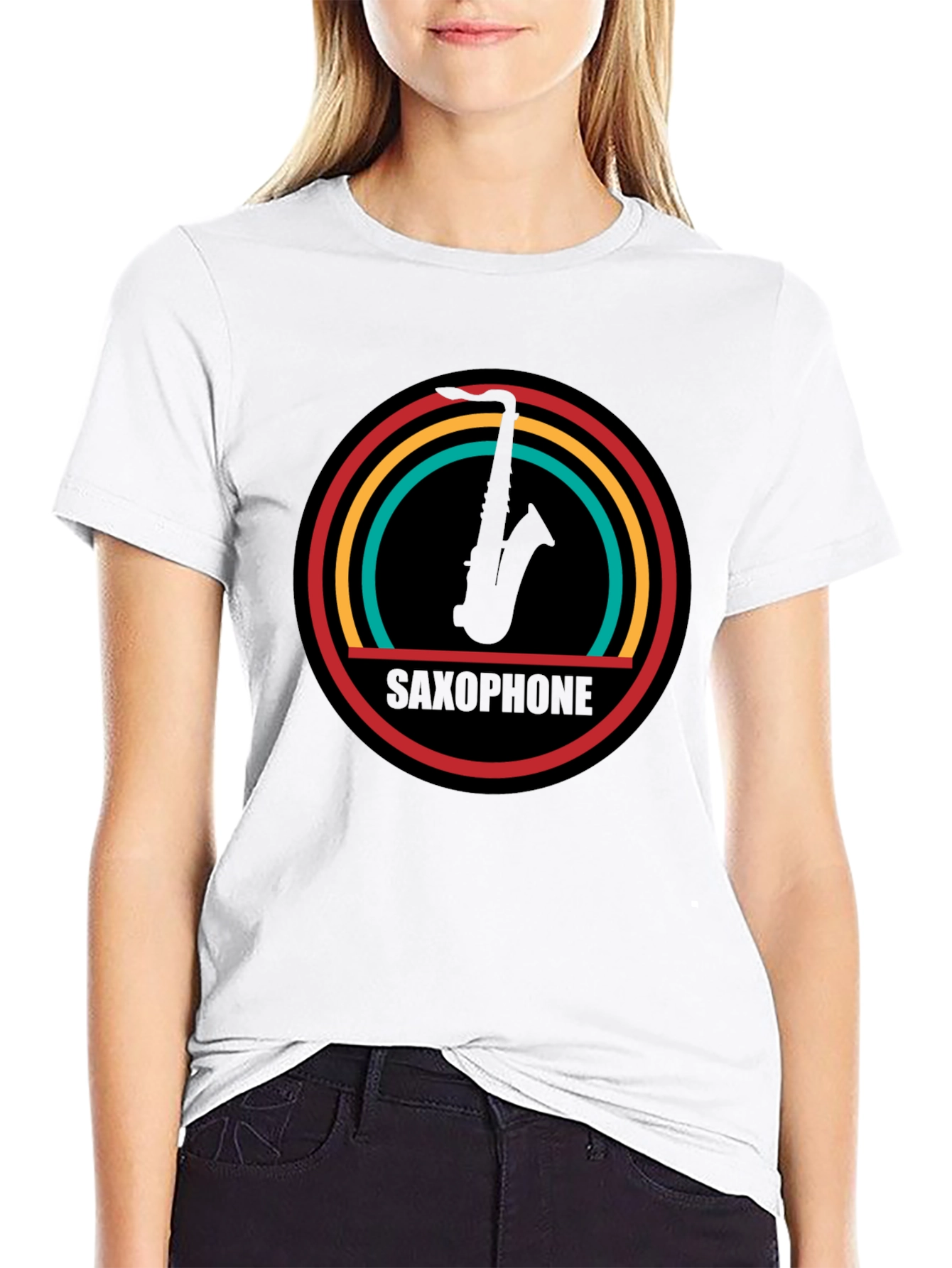 Retro Saxophone T-Shirt - Cool Music Tee