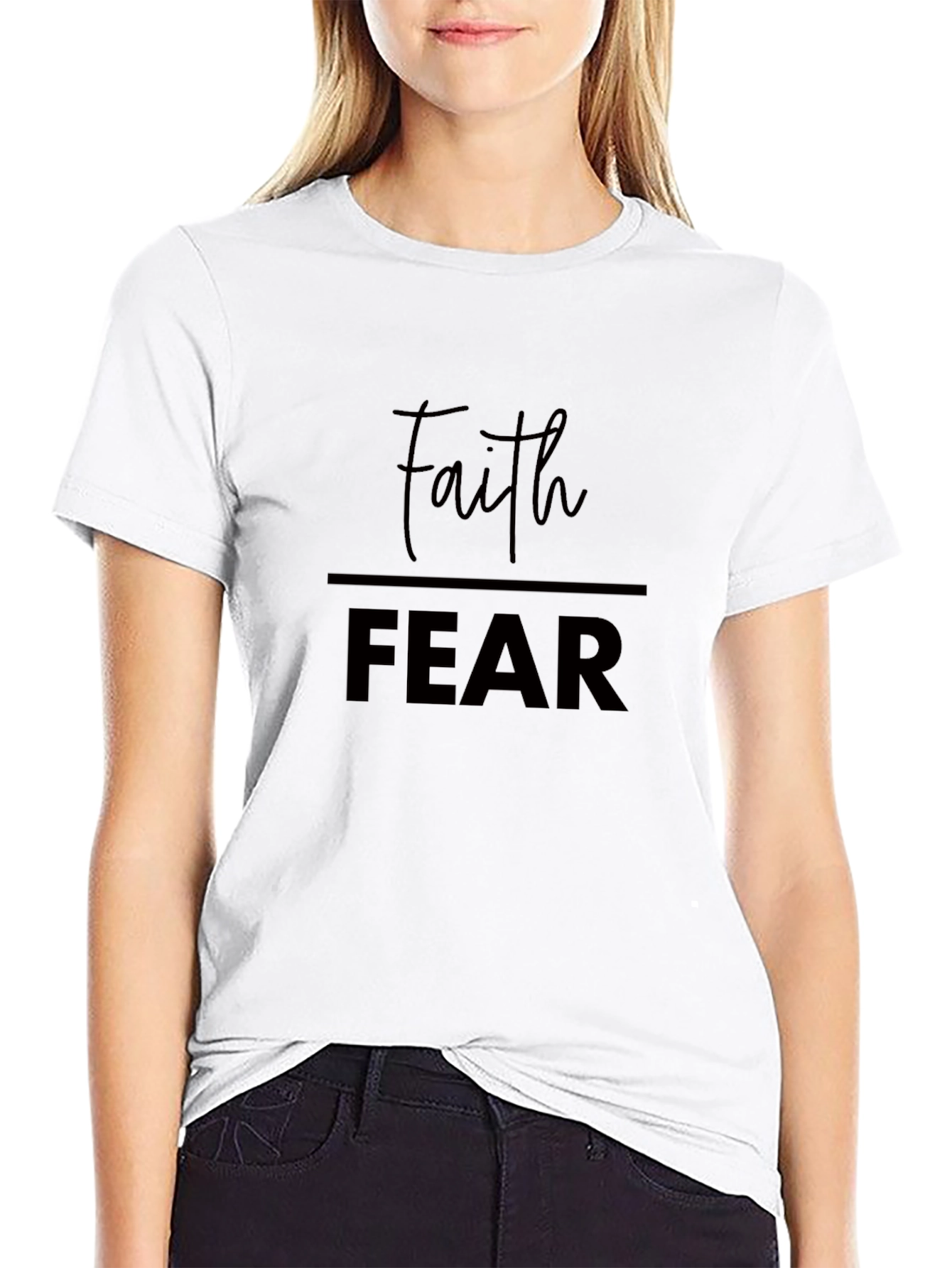Faith Over Fear Black Graphic Tee