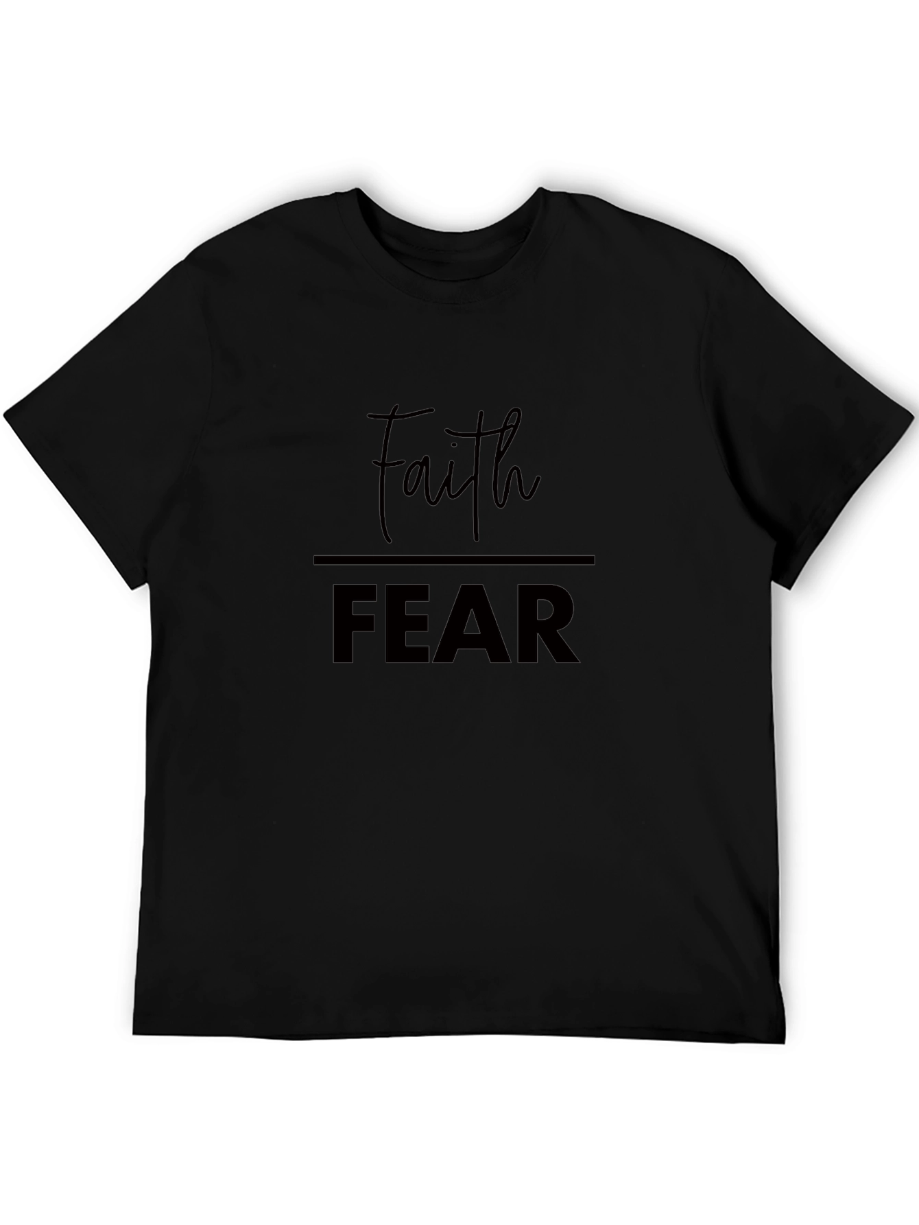 Faith Over Fear Black Graphic Tee
