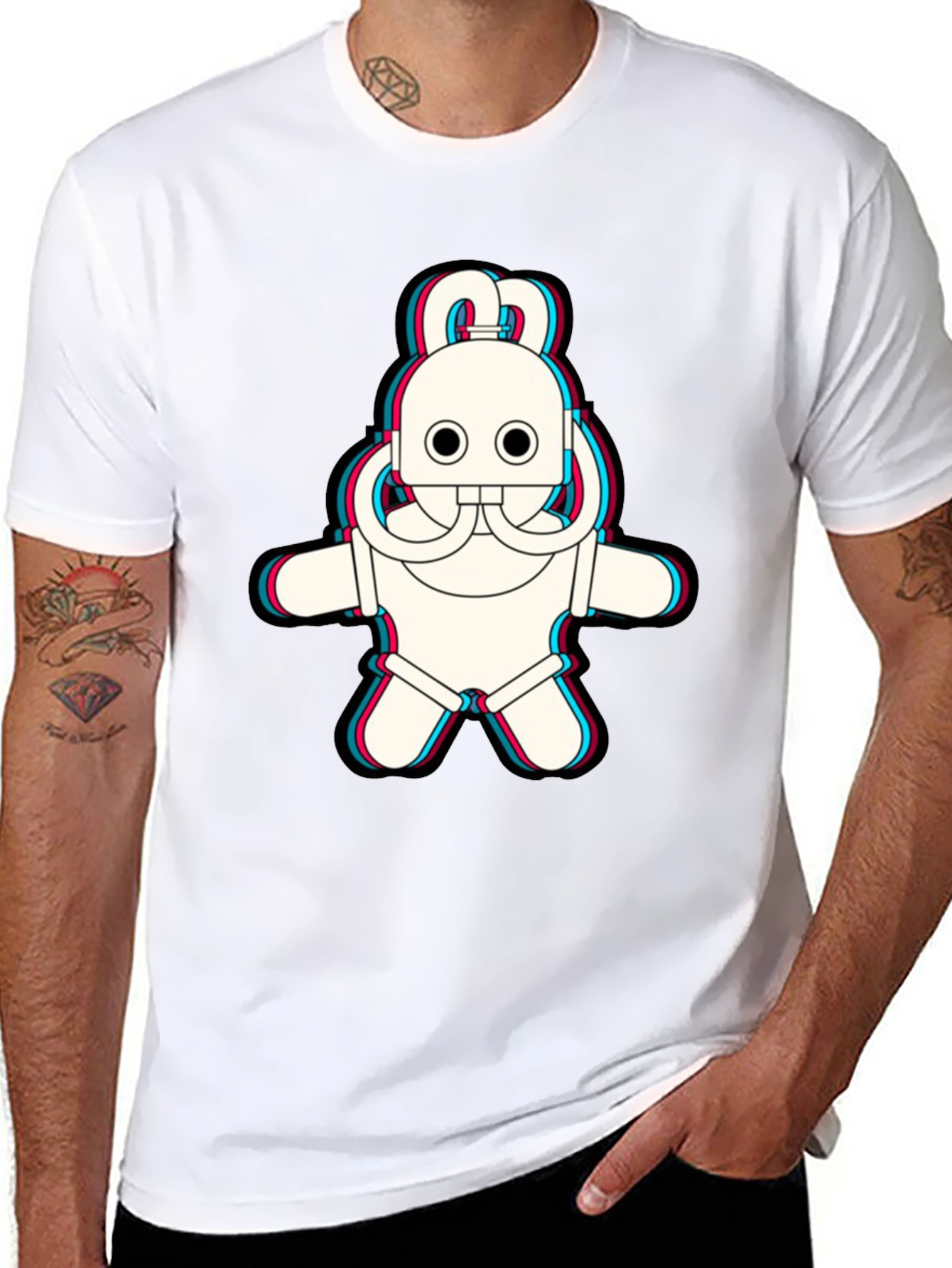 Diver Cartoon Black T-Shirt