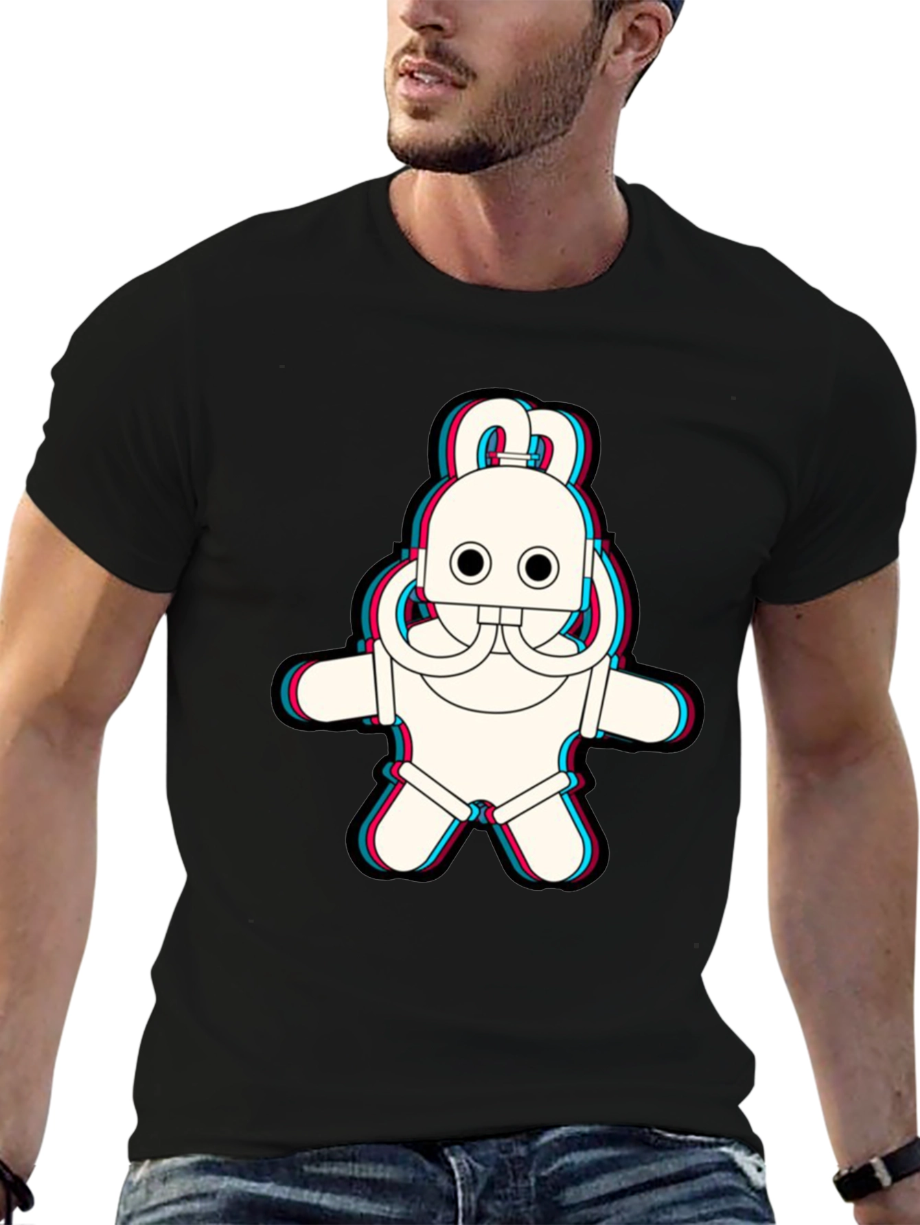Diver Cartoon Black T-Shirt