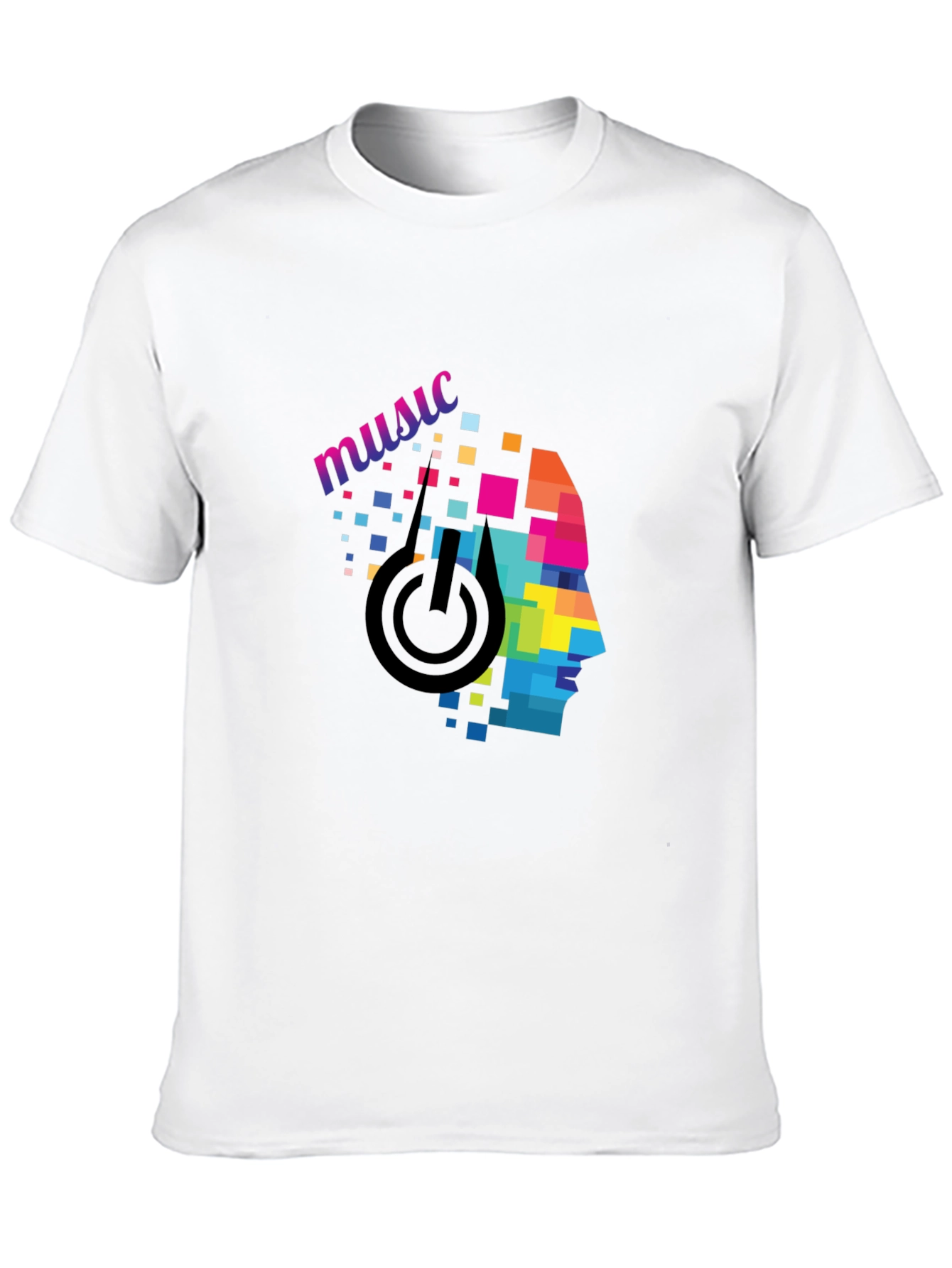 Pixel Art Music Headphone Graphic Tee