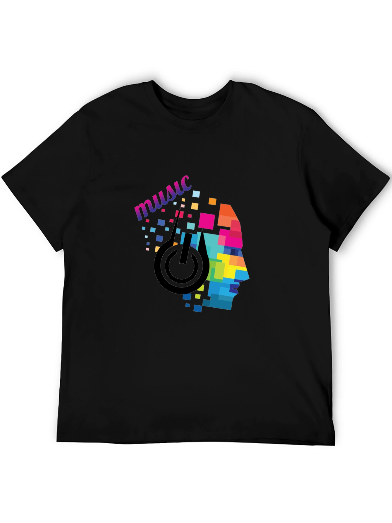 Pixel Art Music Headphone Graphic Tee