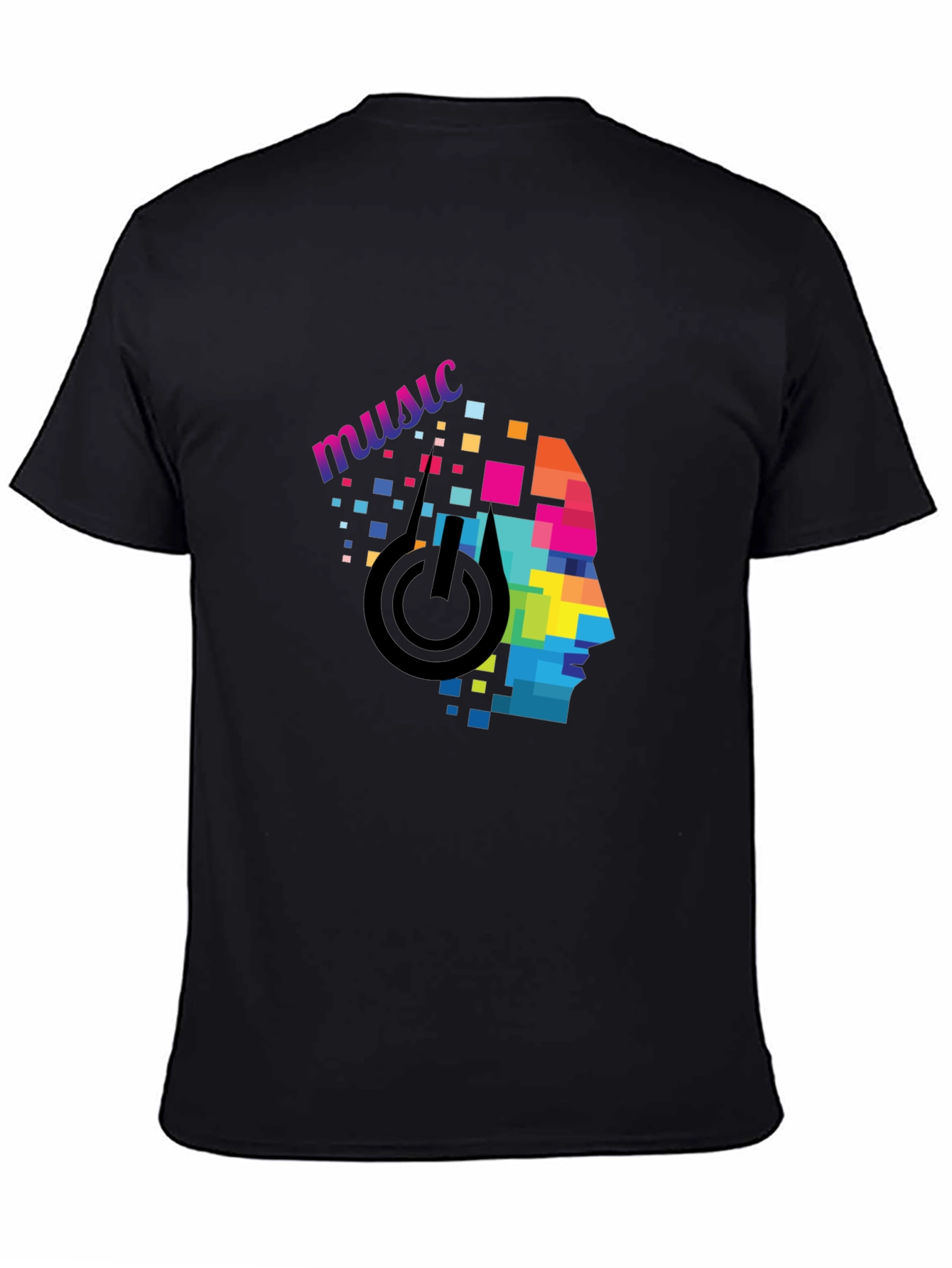 Pixel Art Music Headphone Graphic Tee