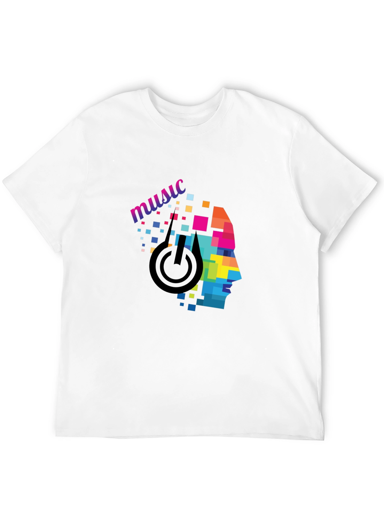 Pixel Art Music Headphone Graphic Tee